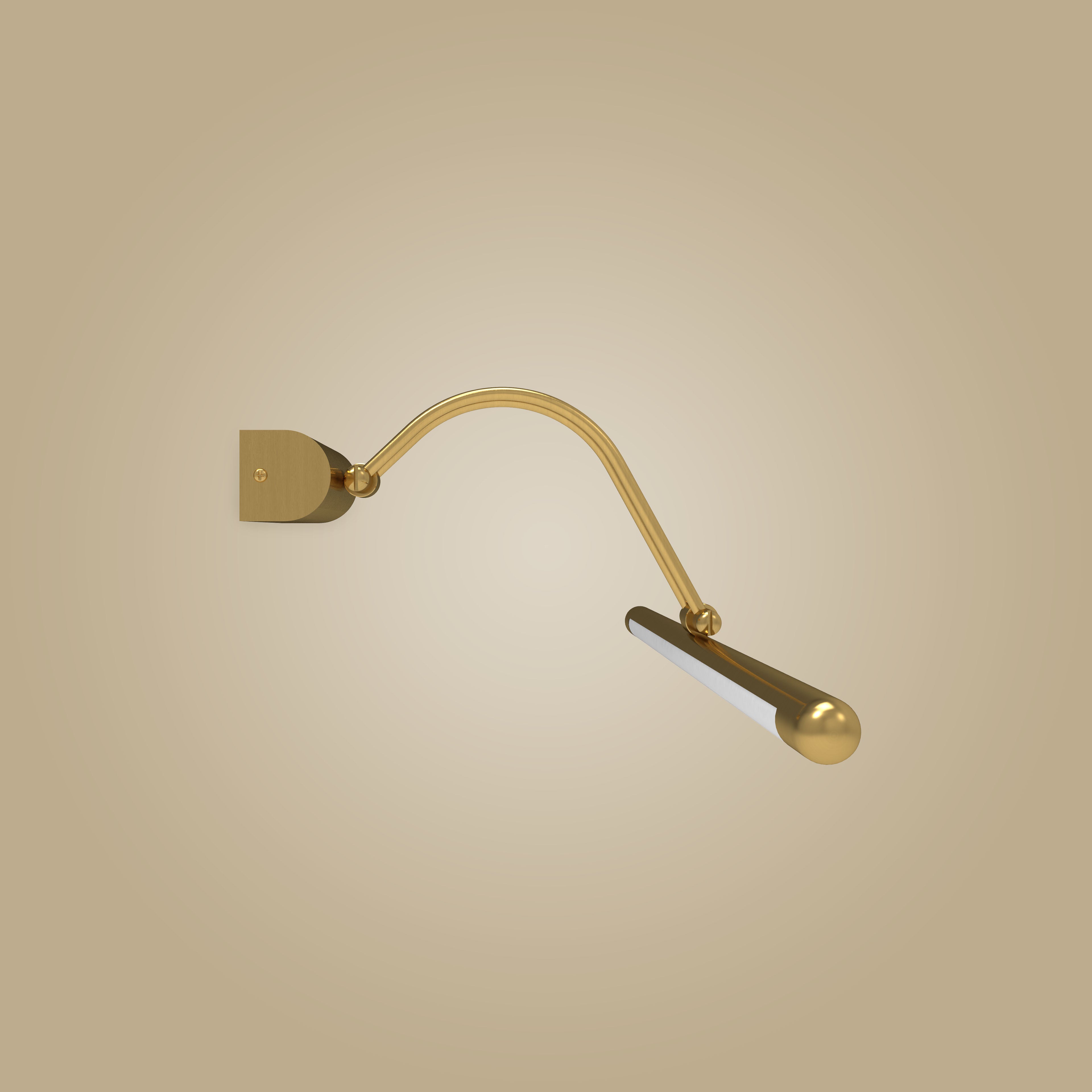 Atolye Store-Flüt Tablo Apliği Mat Pirinç-Aplik-3-Milagron.com