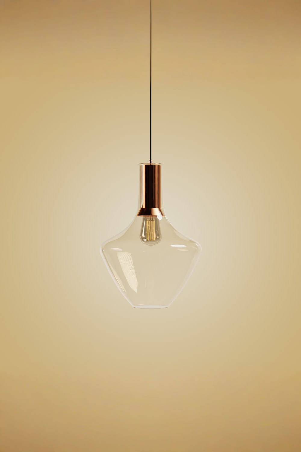 Atolye Store-Fungi Beykoz Cam Sarkıt Amber / Bakır-Avize-1-Milagron.com