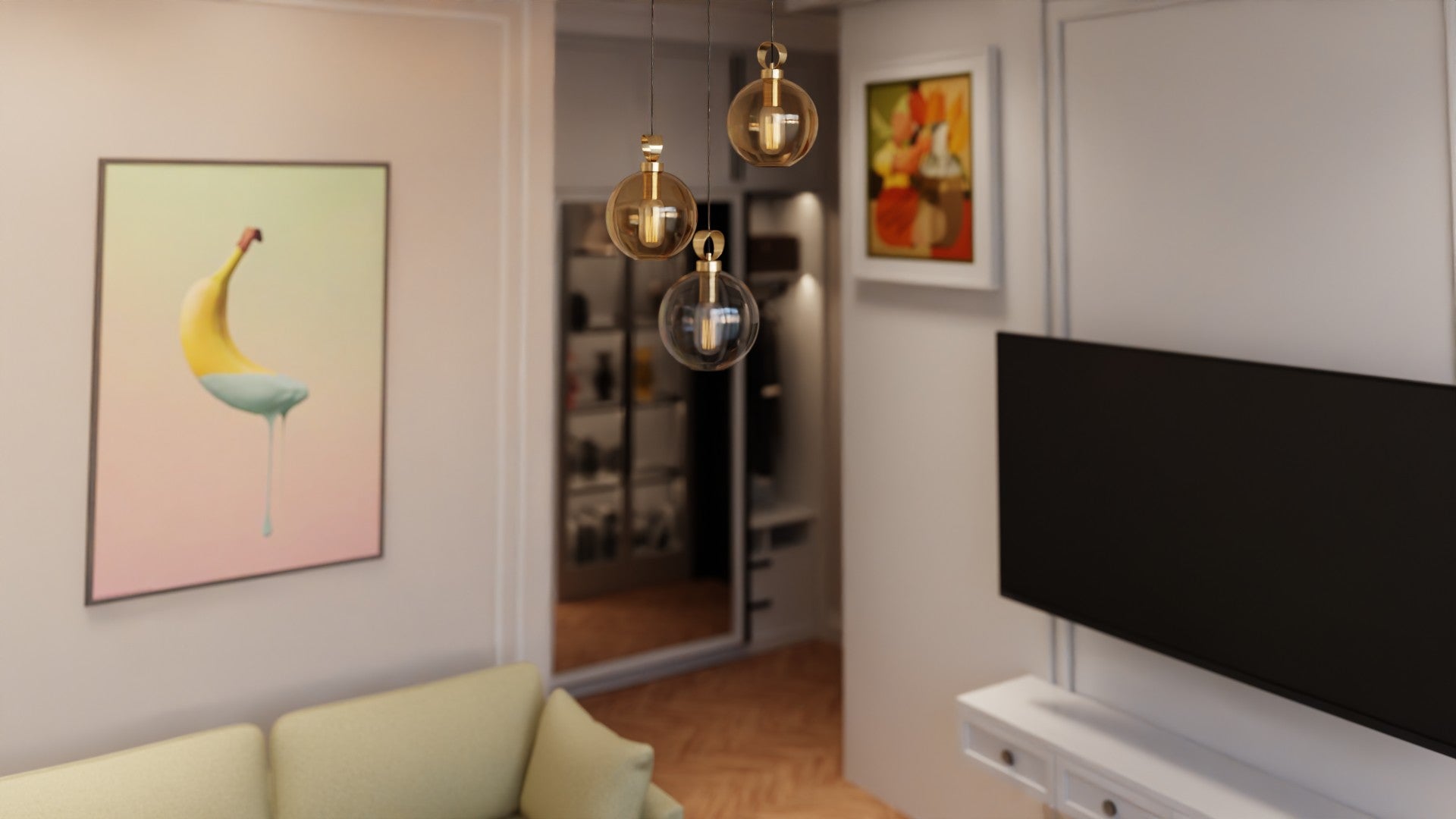 Atolye Store-Globe Pirinç Detaylı üçlü Set Yuvarlak-Avize-4-Milagron.com