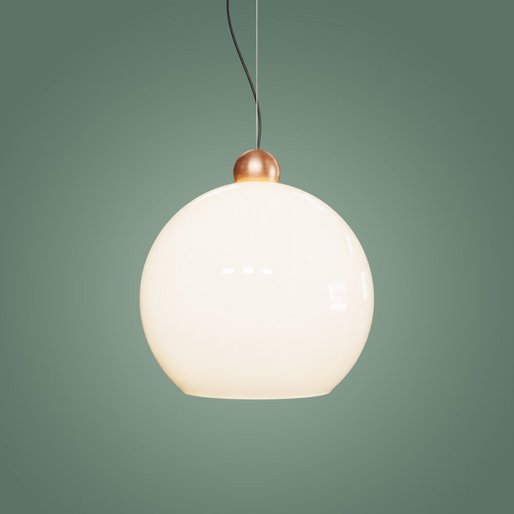 Atolye Store-Globe Sarkıt Mat Bakır Parlak Beyaz 20 Cm-Avize-10-Milagron.com