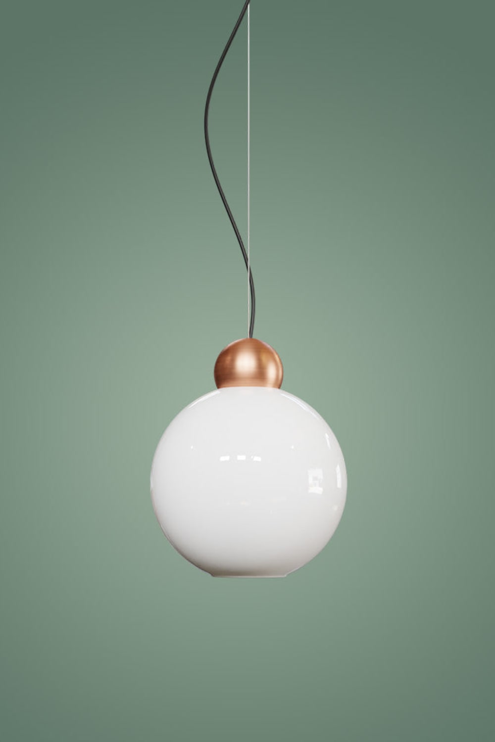 Atolye Store-Globe Sarkıt Mat Bakır Parlak Beyaz 20 Cm-Avize-1-Milagron.com