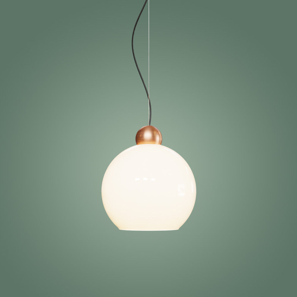 Atolye Store-Globe Sarkıt Mat Bakır Parlak Beyaz 20 Cm-Avize-4-Milagron.com