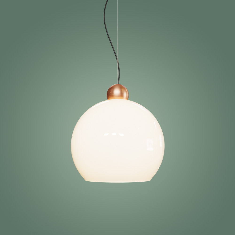 Atolye Store-Globe Sarkıt Mat Bakır Parlak Beyaz 20 Cm-Avize-6-Milagron.com