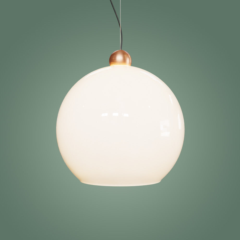 Atolye Store-Globe Sarkıt Mat Bakır Parlak Beyaz 20 Cm-Avize-8-Milagron.com