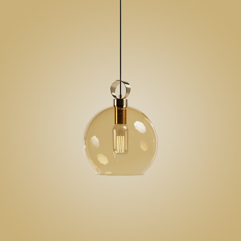 Atolye Store-Globe Sarkıt Mat Pirinç Bal 30 Cm-Avize-3-Milagron.com