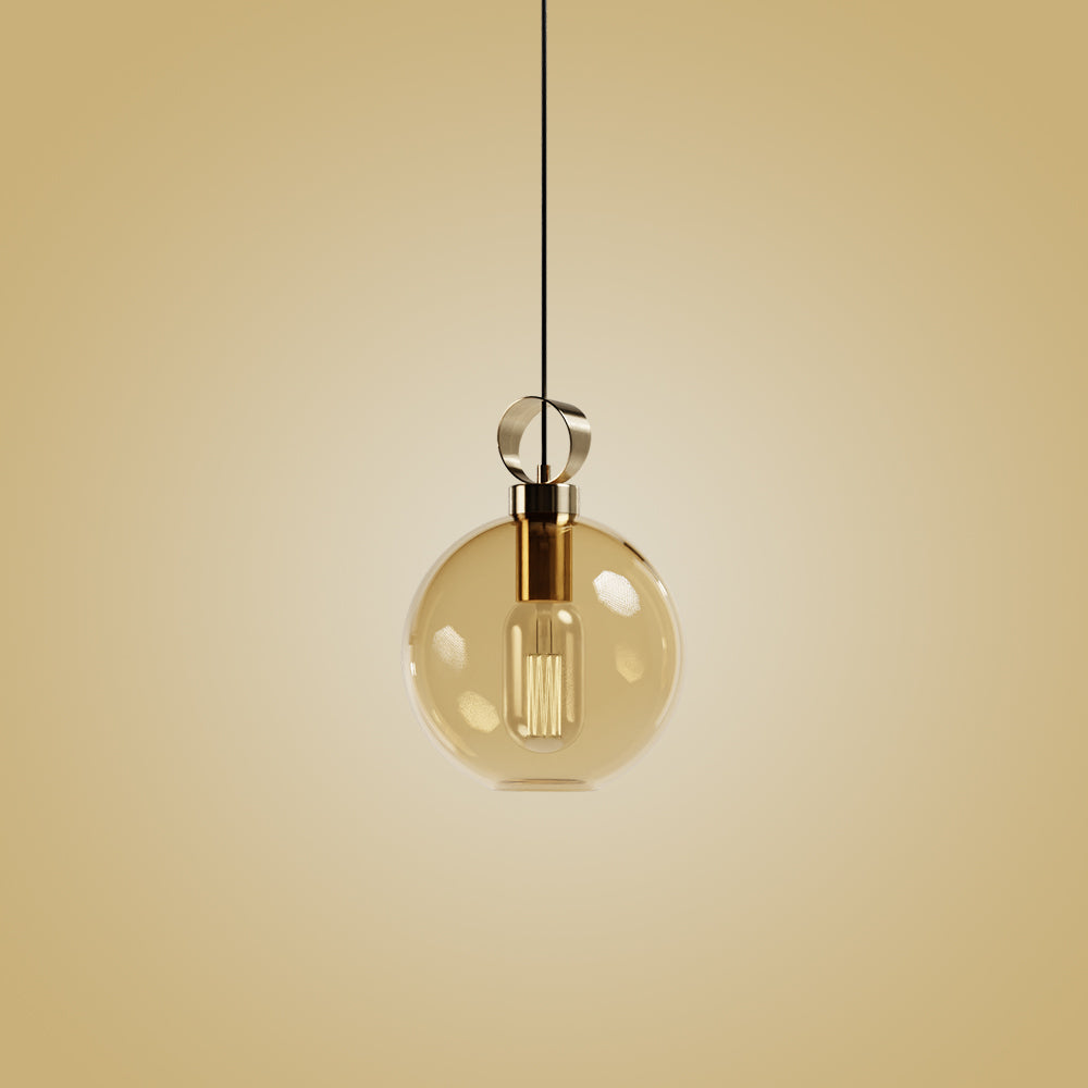 Atolye Store-Globe Sarkıt Mat Pirinç Bal-Avize-3-Milagron.com