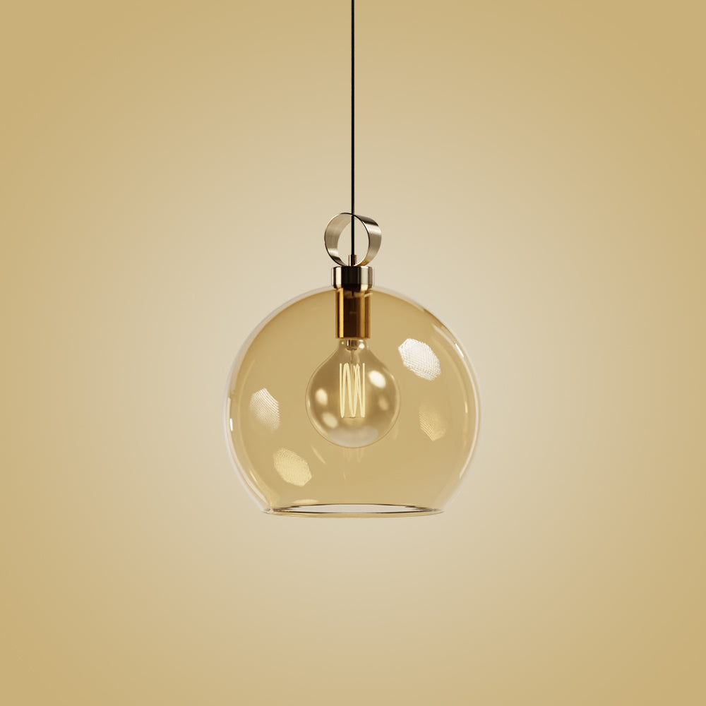 Atolye Store-Globe Sarkıt Mat Pirinç Bal-Avize-4-Milagron.com