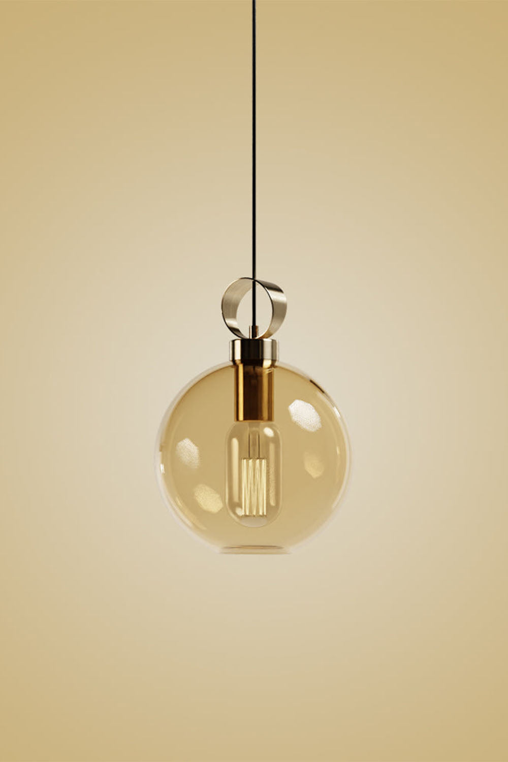 Atolye Store-Globe Sarkıt Mat Pirinç Füme 20-Avize-2-Milagron.com