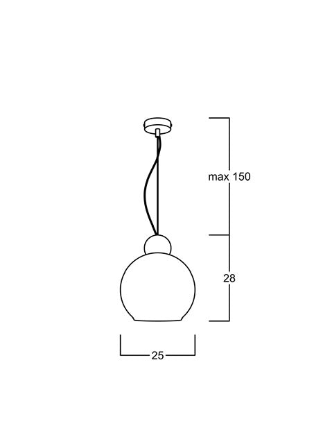 Globe Sarkıt Mat Pirinç Füme - 25 Cm
