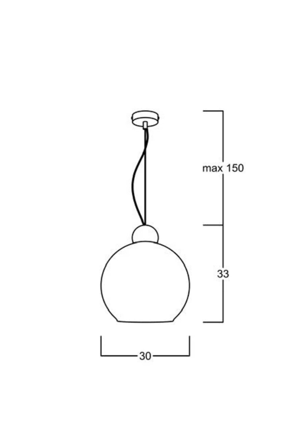Globe Sarkıt Mat Pirinç Füme - 35 Cm - 2