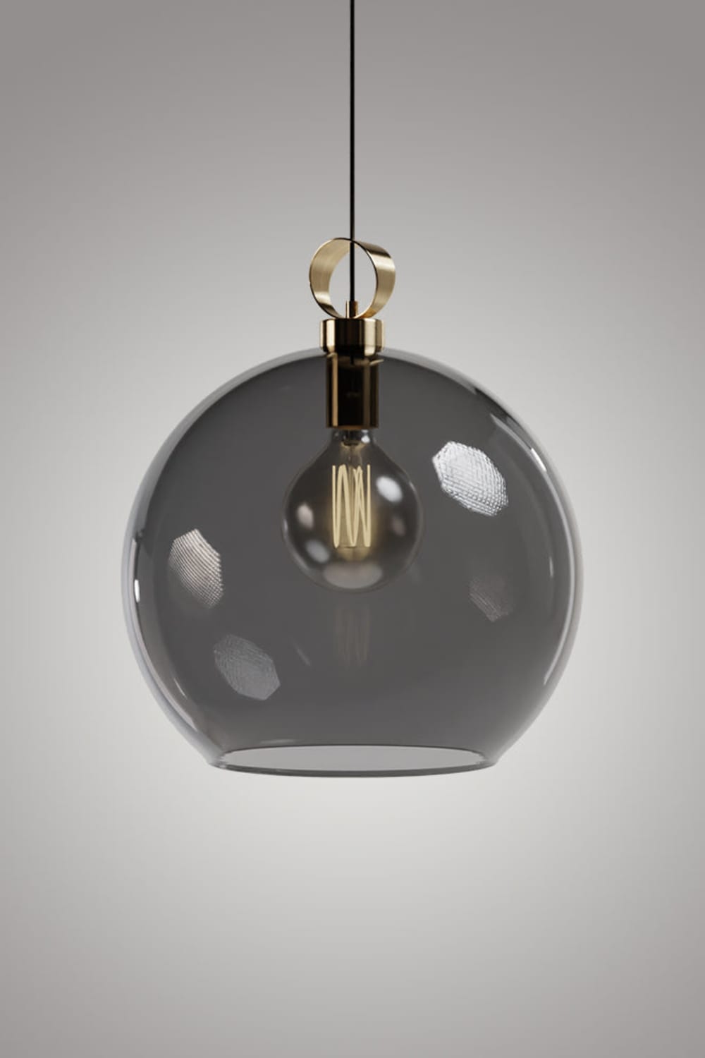 Atolye Store-Globe Sarkıt Mat Pirinç Füme-Avize-1-Milagron.com