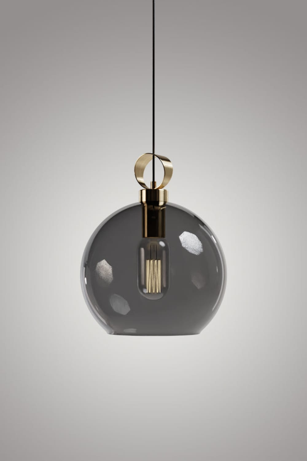 Atolye Store-Globe Sarkıt Mat Pirinç Füme-Avize-1-Milagron.com