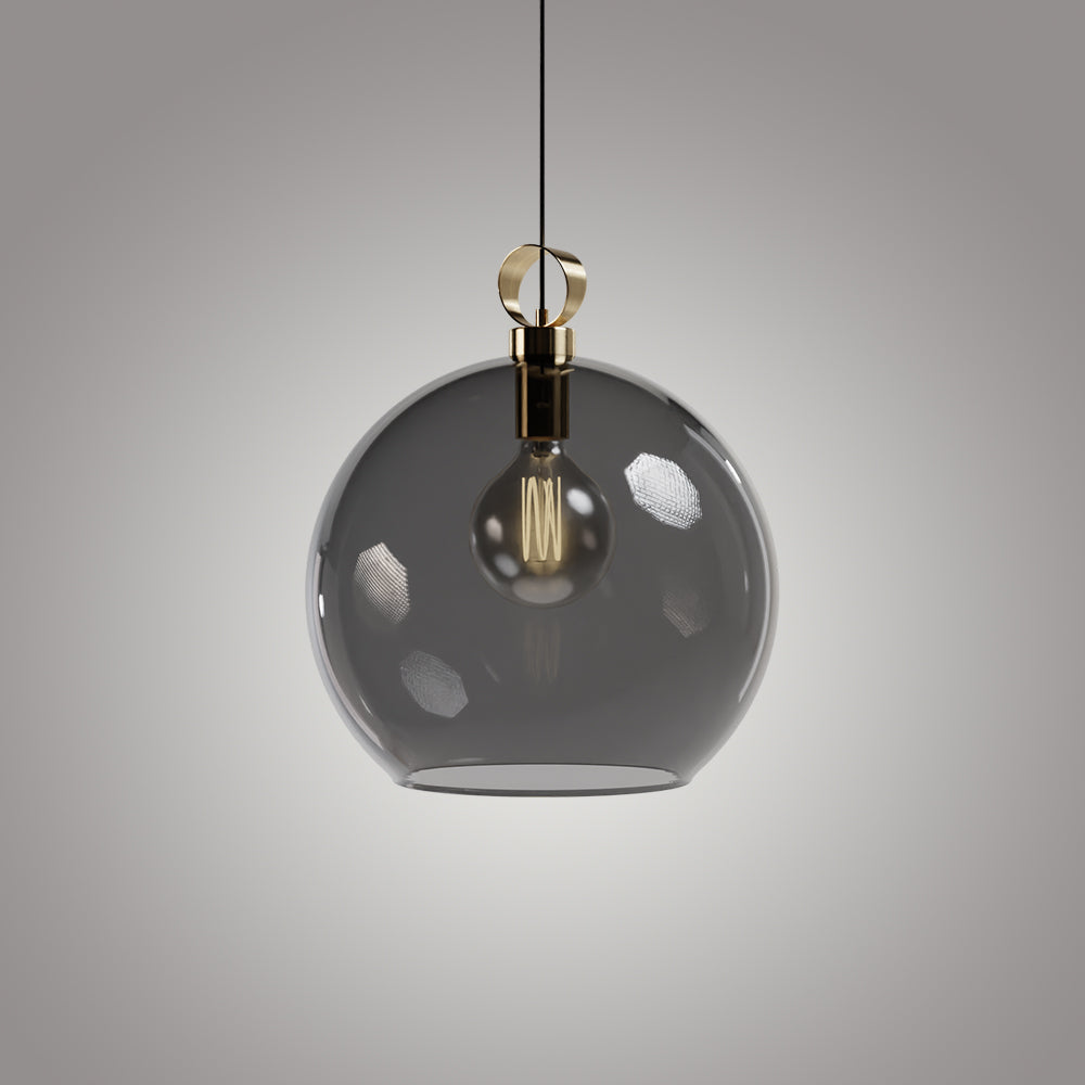 Atolye Store-Globe Sarkıt Mat Pirinç Füme-Avize-4-Milagron.com