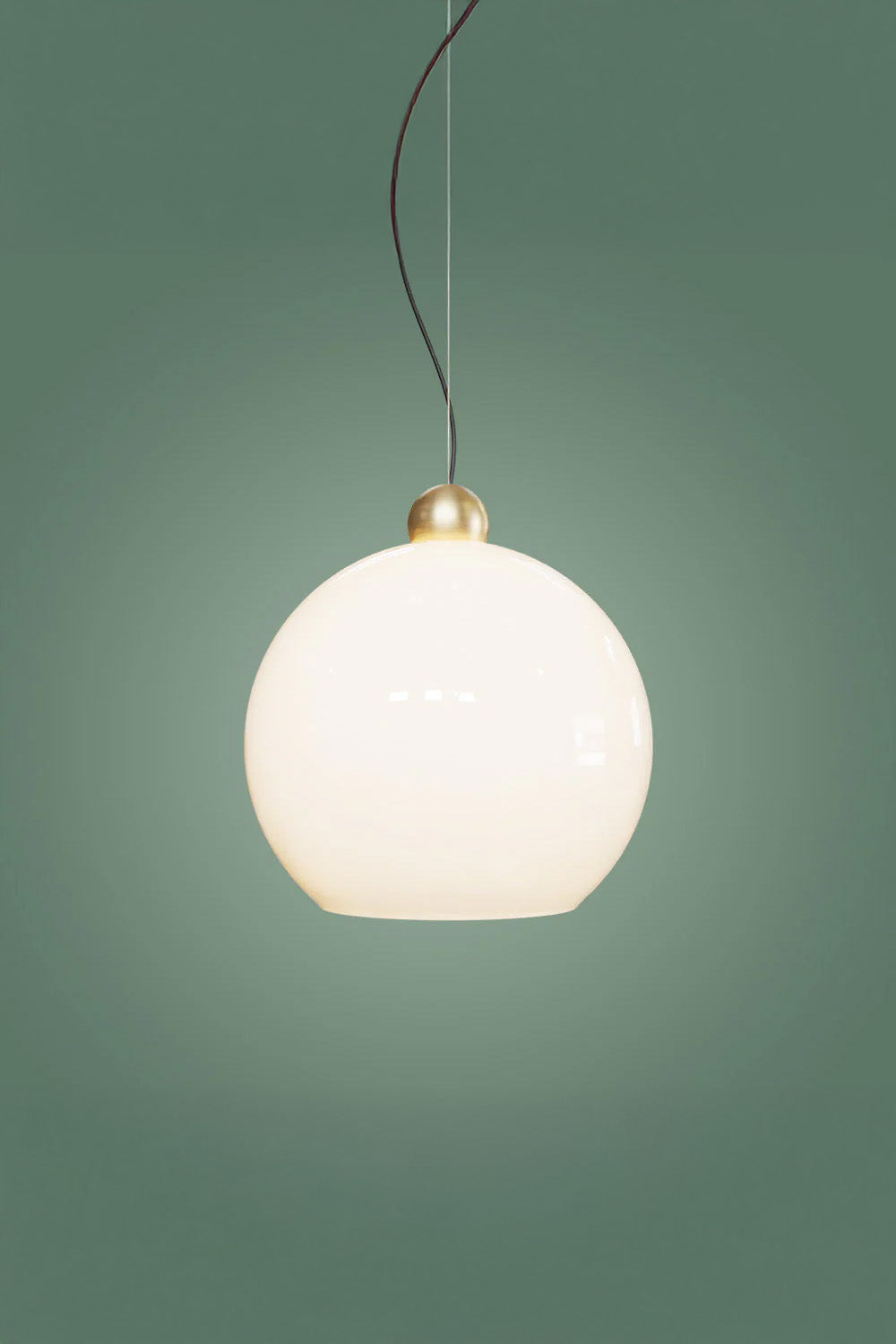 Atolye Store-Globe Sarkıt Mat Pirinç Parlak Beyaz-Avize-1-Milagron.com