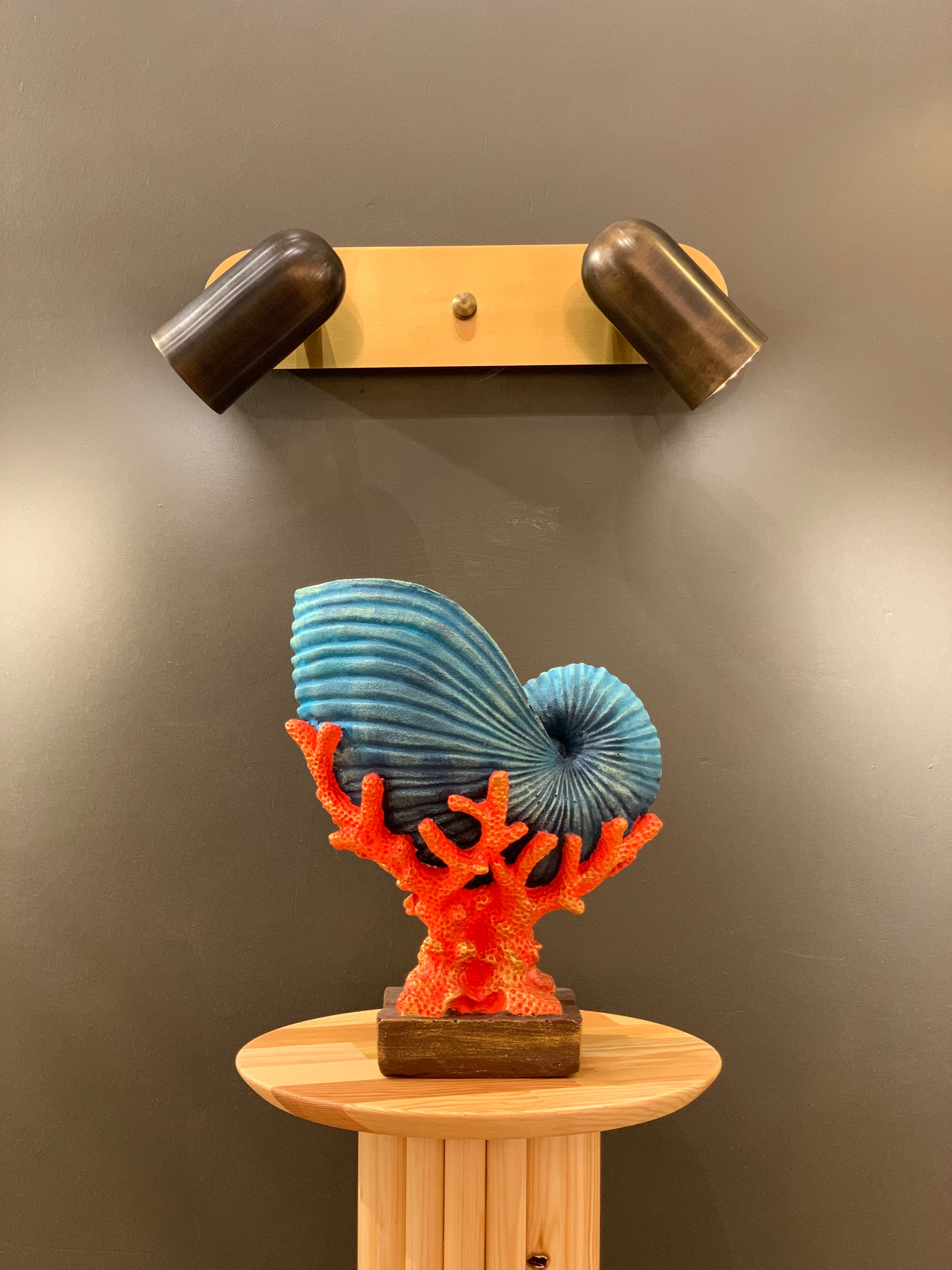 Atolye Store-İkili Lazer Spot Serisi / Koyu Eskitme Mat Pirinç-Aplik-7-Milagron.com