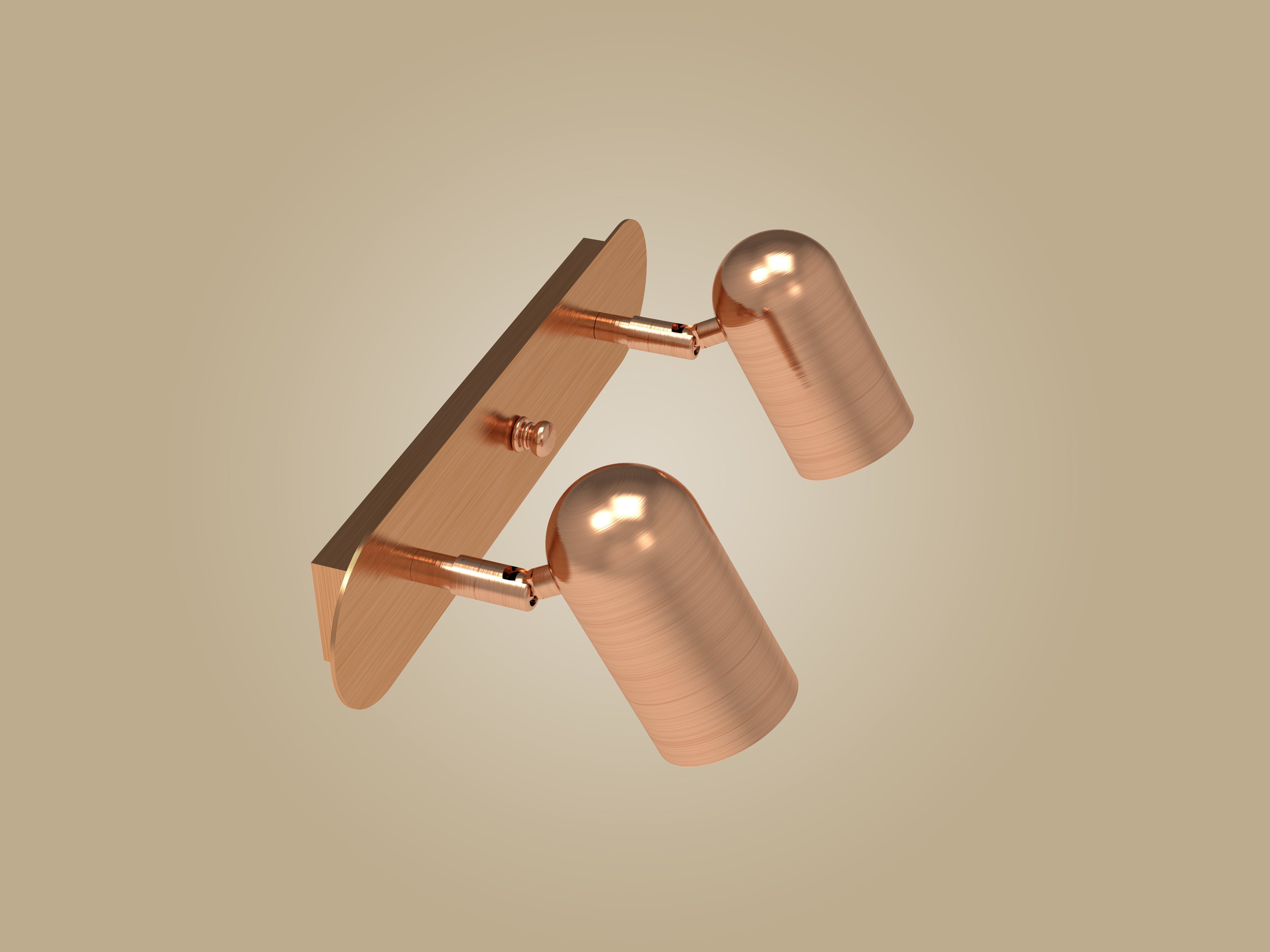 Atolye Store-İkili Lazer Spot Serisi / Mat Bakır-Aplik-4-Milagron.com