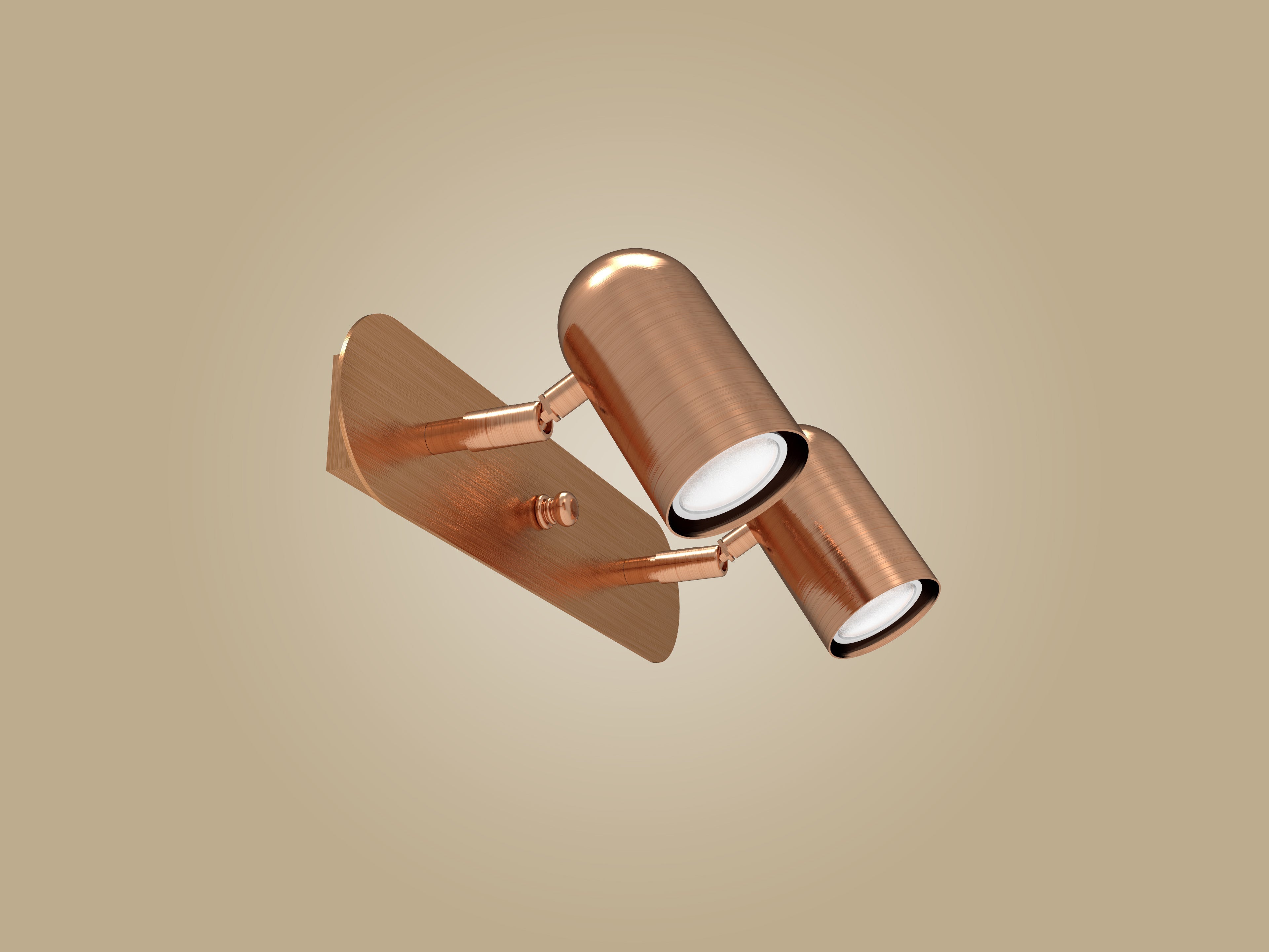 Atolye Store-İkili Lazer Spot Serisi / Mat Bakır-Aplik-5-Milagron.com