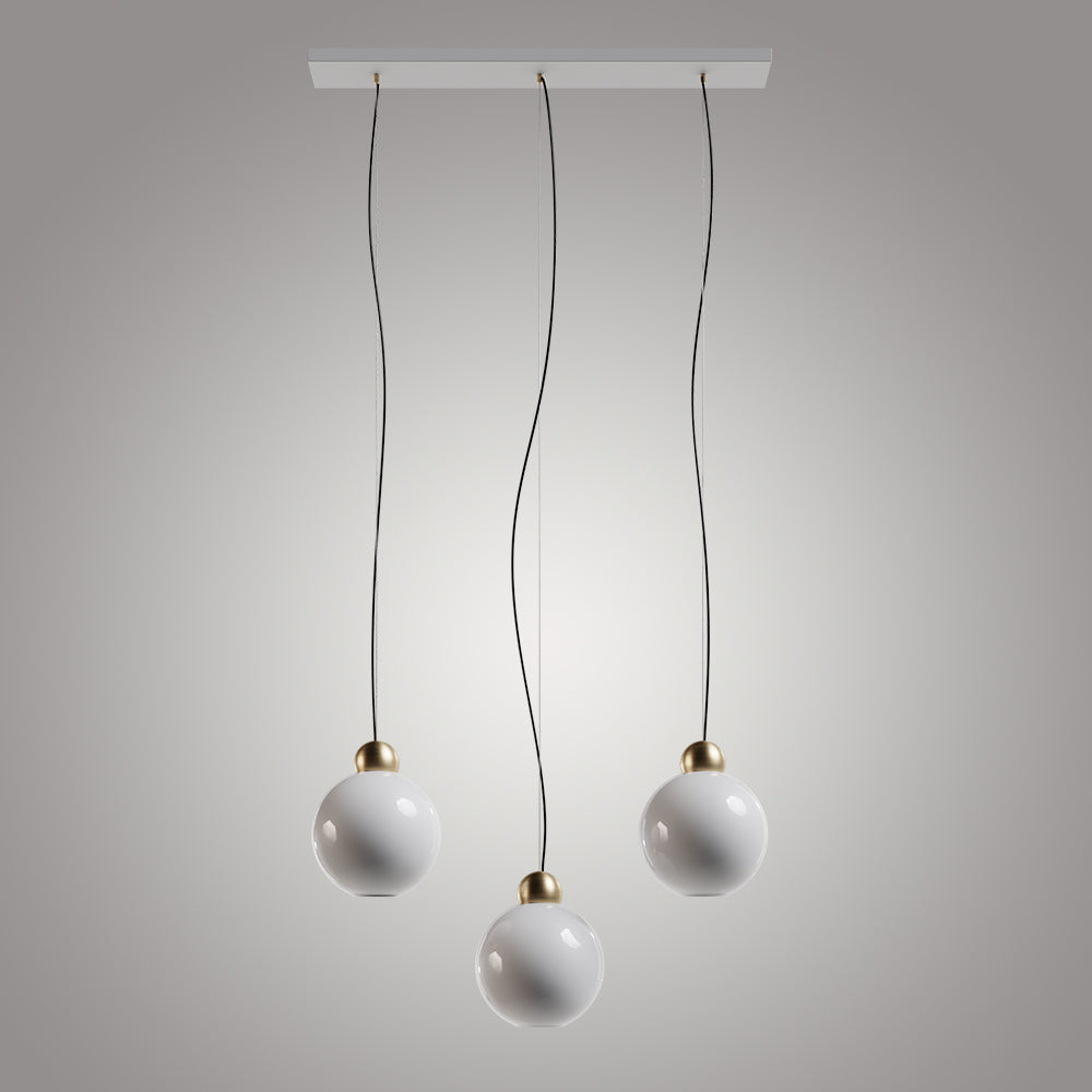 Atolye Store-Milky Pirinç Detaylı üçlü Set Lineer-Avize-3-Milagron.com