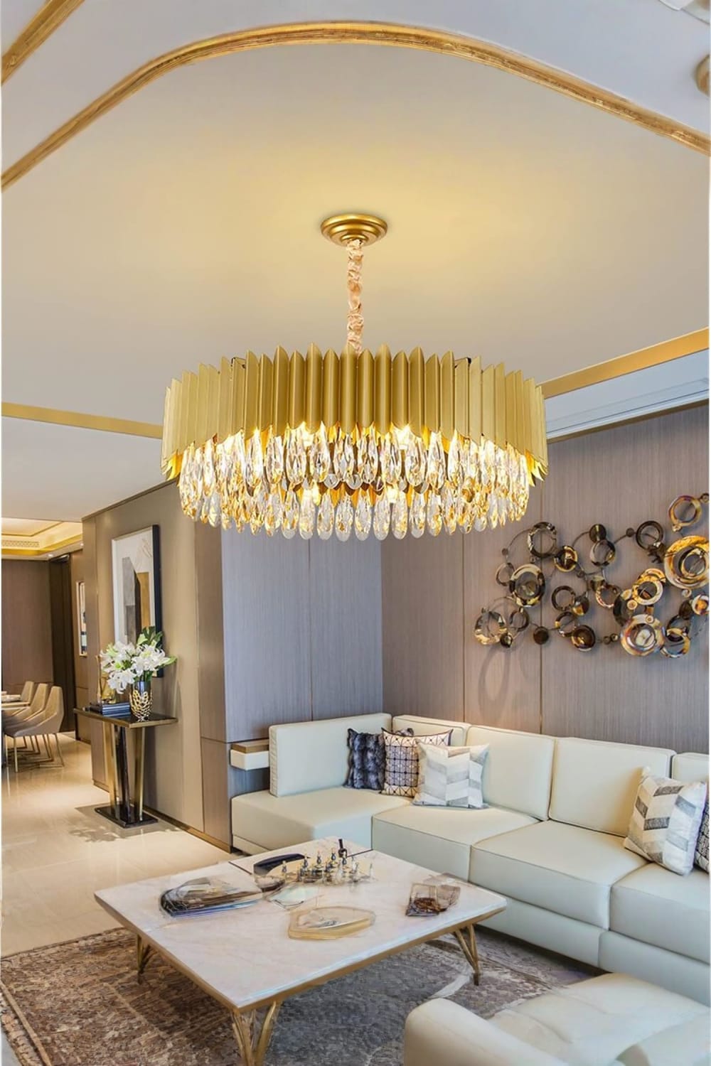 Atolye Store-Mızraklı Pirinç Eskitme Avize-Avize-1-Milagron.com