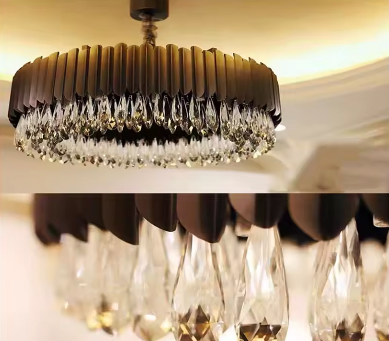 Atolye Store-Mızraklı Platin Siyah Avize-Avize-2-Milagron.com