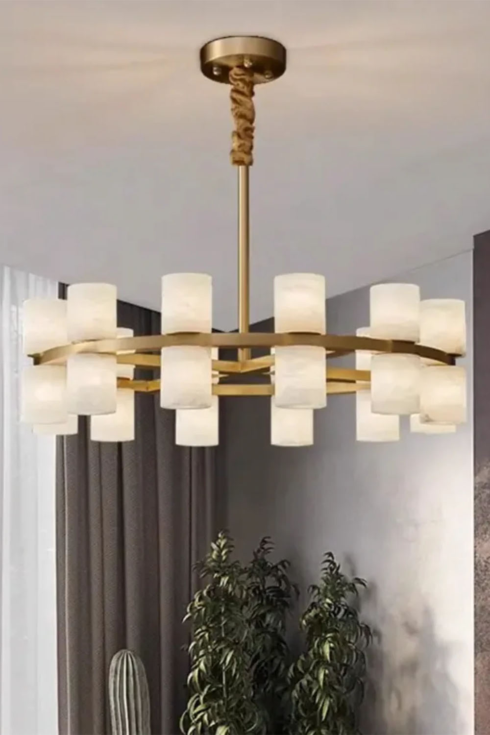 Atolye Store-Monaco Alabaster Yuvarlak Avize-Avize-2-Milagron.com