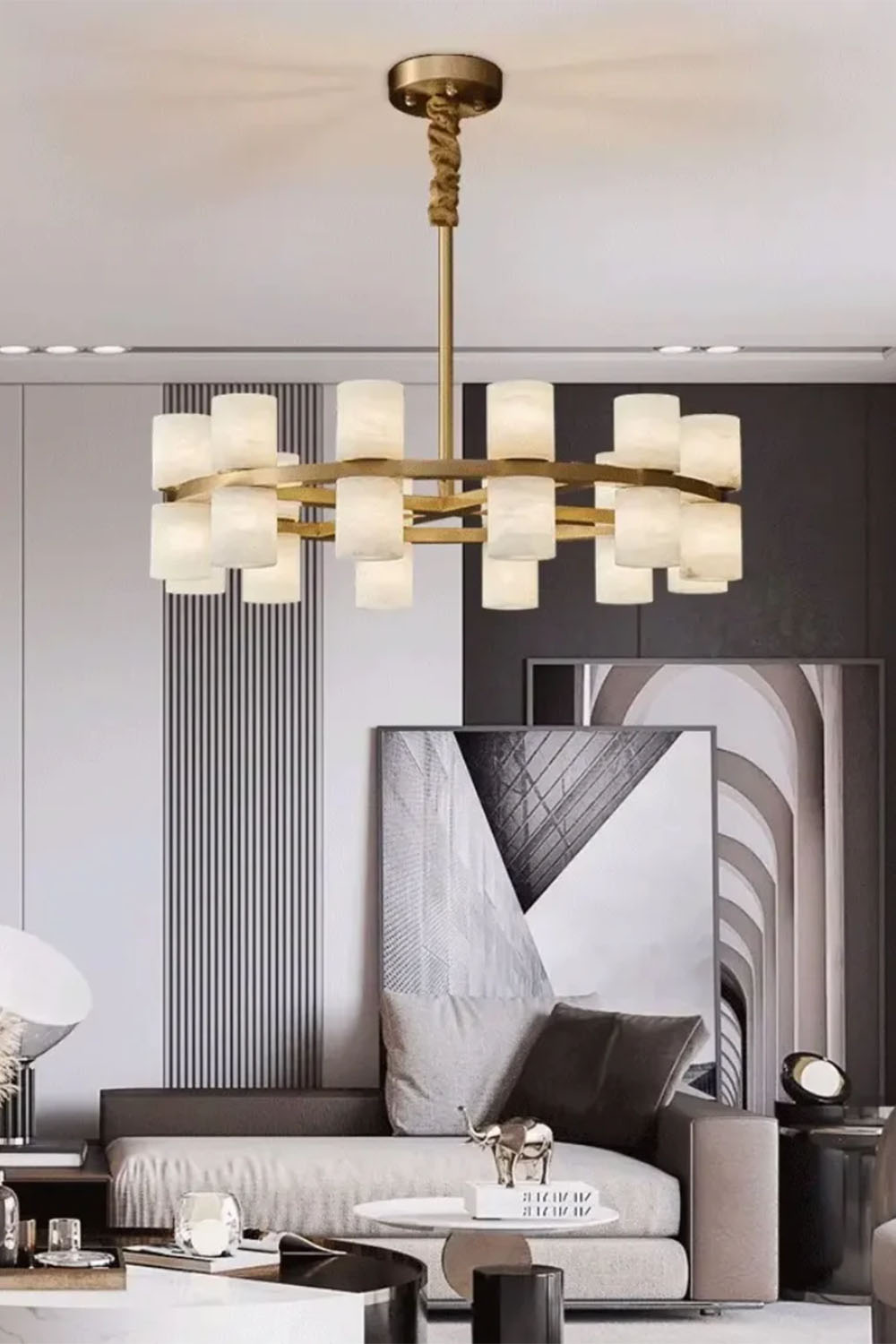 Atolye Store-Monaco Alabaster Yuvarlak Avize-Avize-4-Milagron.com