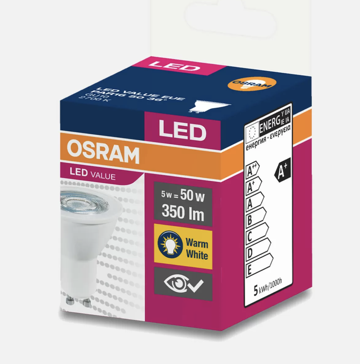 Atolye Store-Osram Value Par16 36 D 5 W 2700 K Gu10 Led Ampul 10'lu Set-Ampul-3-Milagron.com