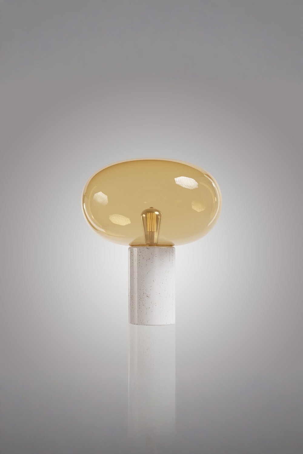 Atolye Store-Otto Beyaz Mermer Masa Lambası-Masa Lambası-1-Milagron.com