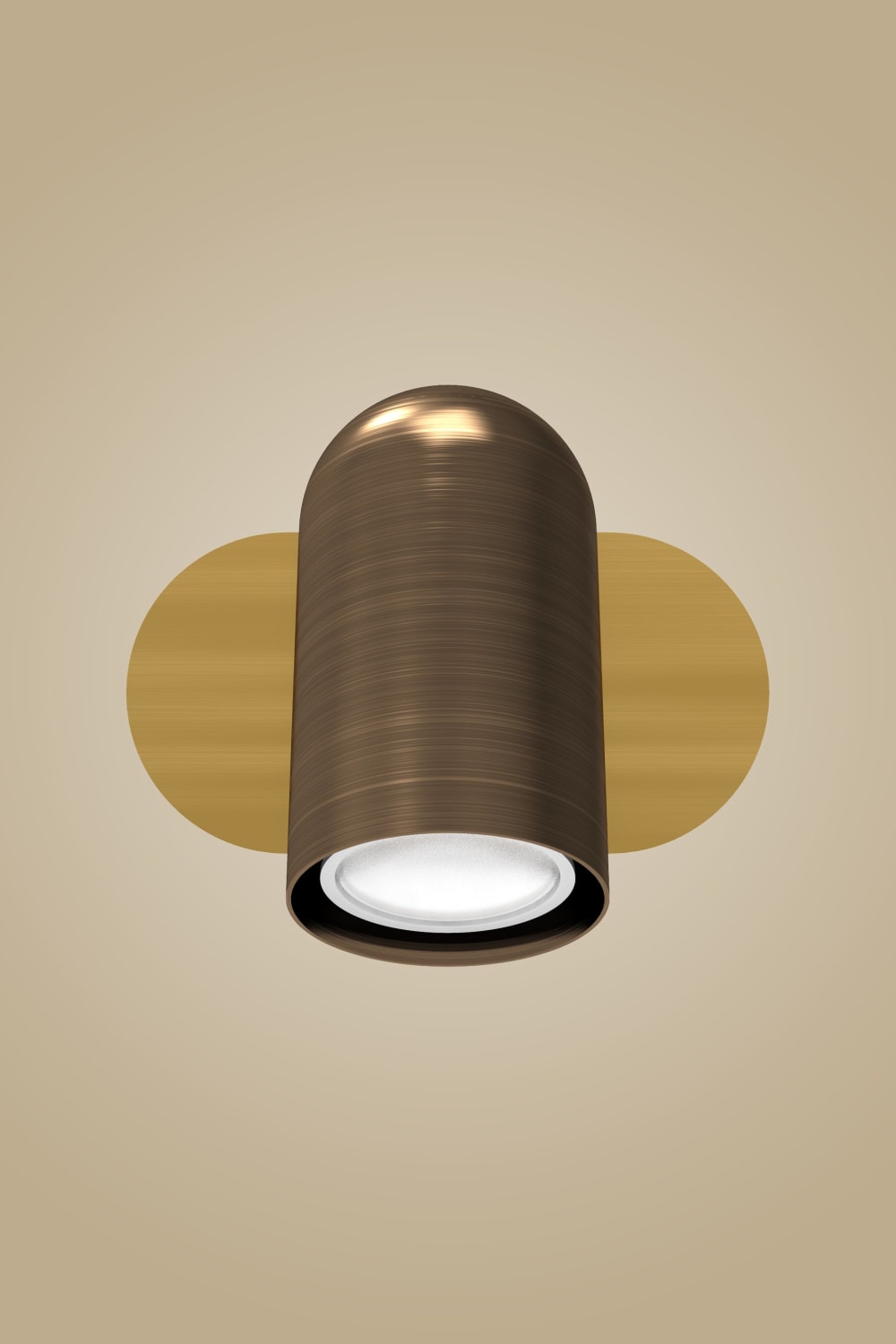 Atolye Store-Tekli Lazer Spot Serisi Koyu Eskitme / Mat Pirinç-Aplik-1-Milagron.com