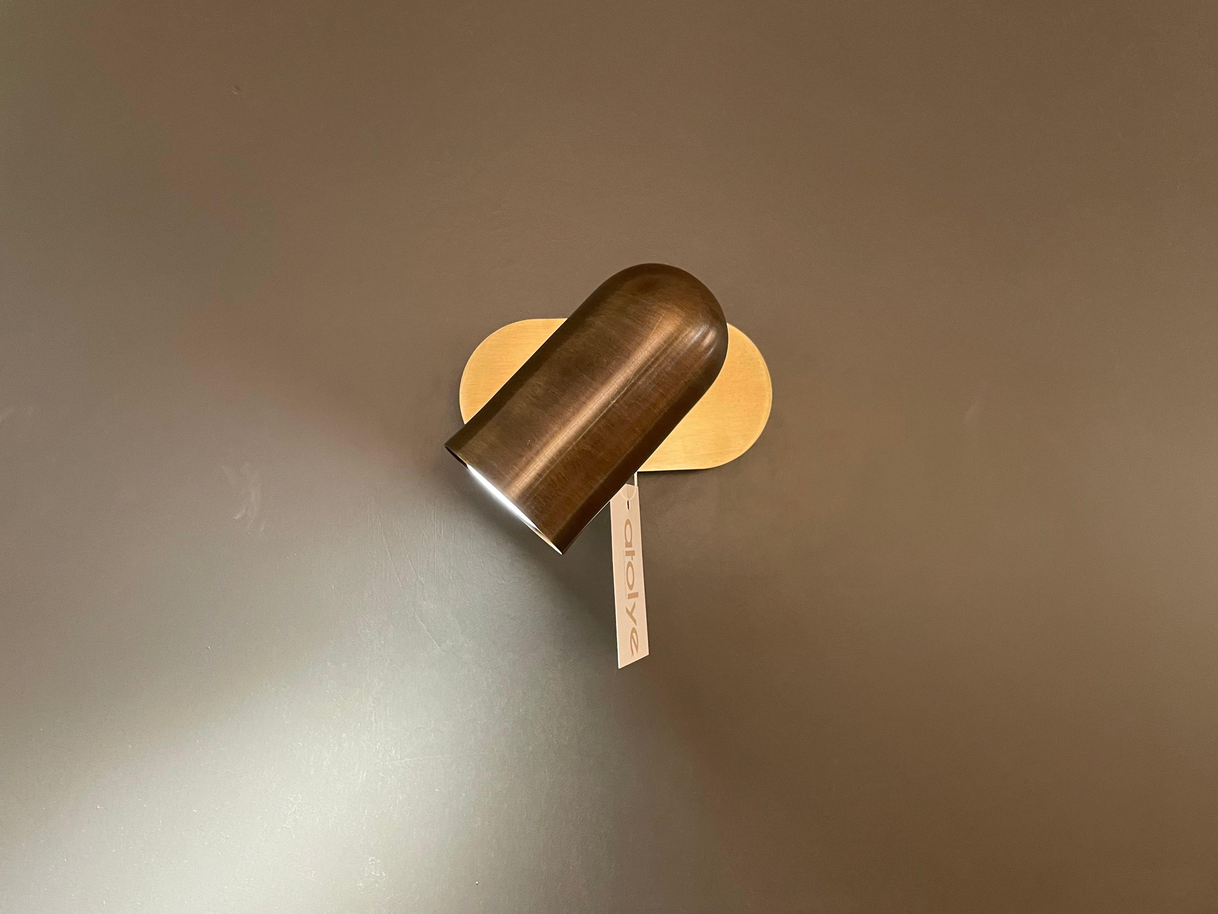 Atolye Store-Tekli Lazer Spot Serisi Koyu Eskitme / Mat Pirinç-Aplik-4-Milagron.com