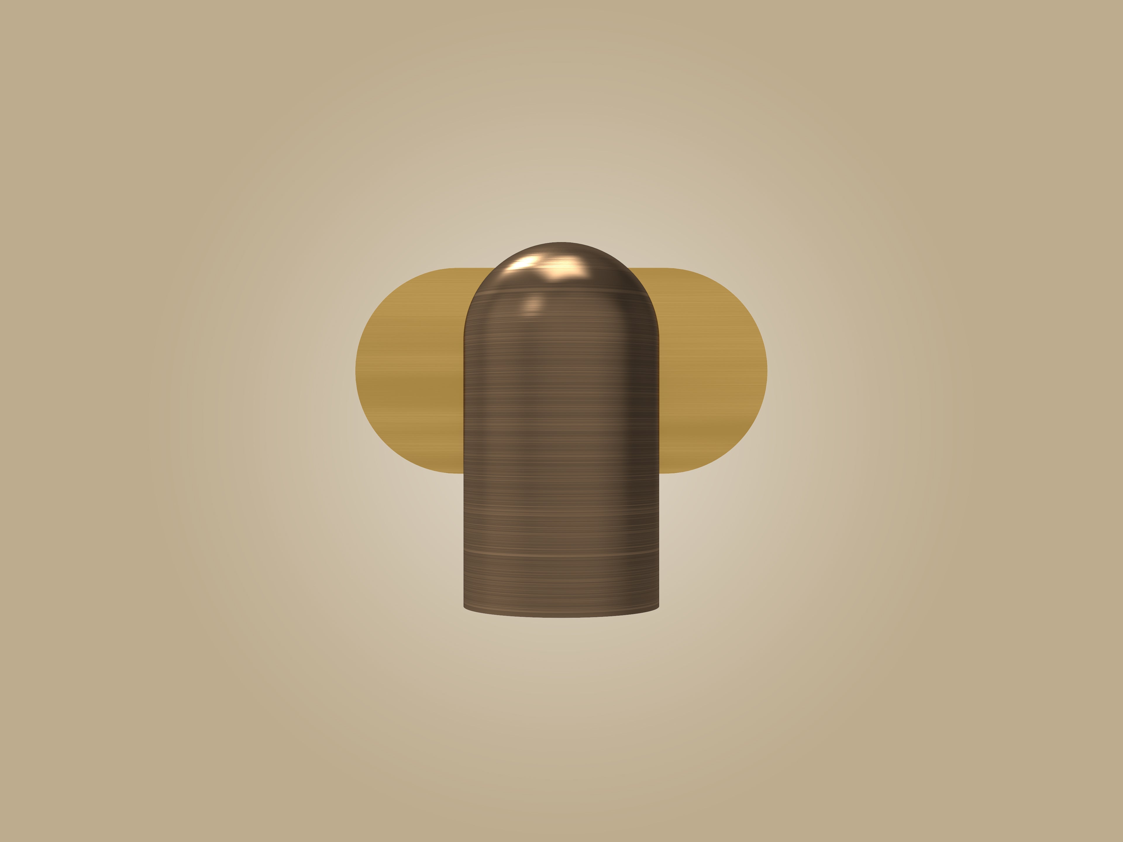 Atolye Store-Tekli Lazer Spot Serisi Koyu Eskitme / Mat Pirinç-Aplik-6-Milagron.com