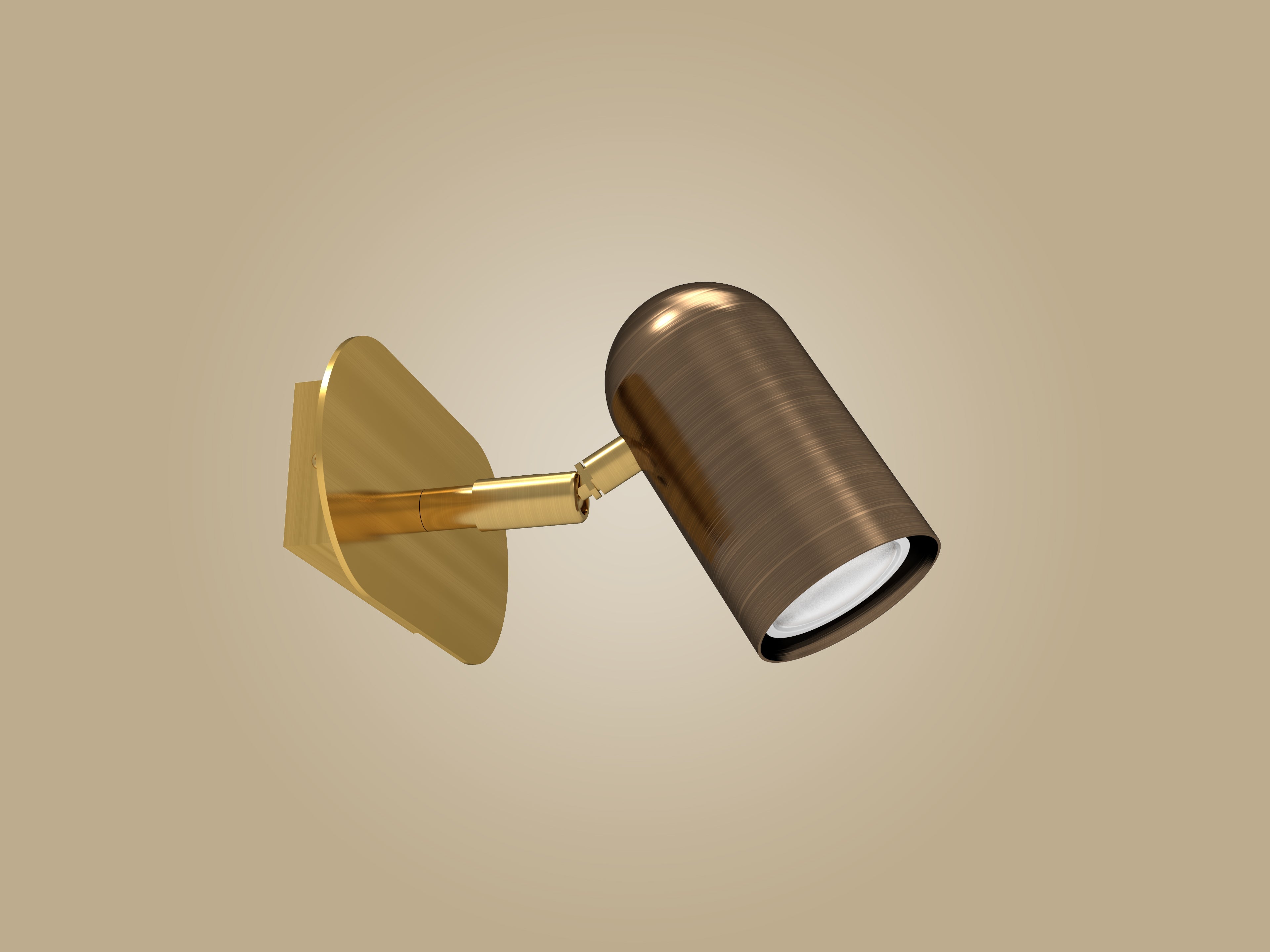 Atolye Store-Tekli Lazer Spot Serisi Koyu Eskitme / Mat Pirinç-Aplik-7-Milagron.com