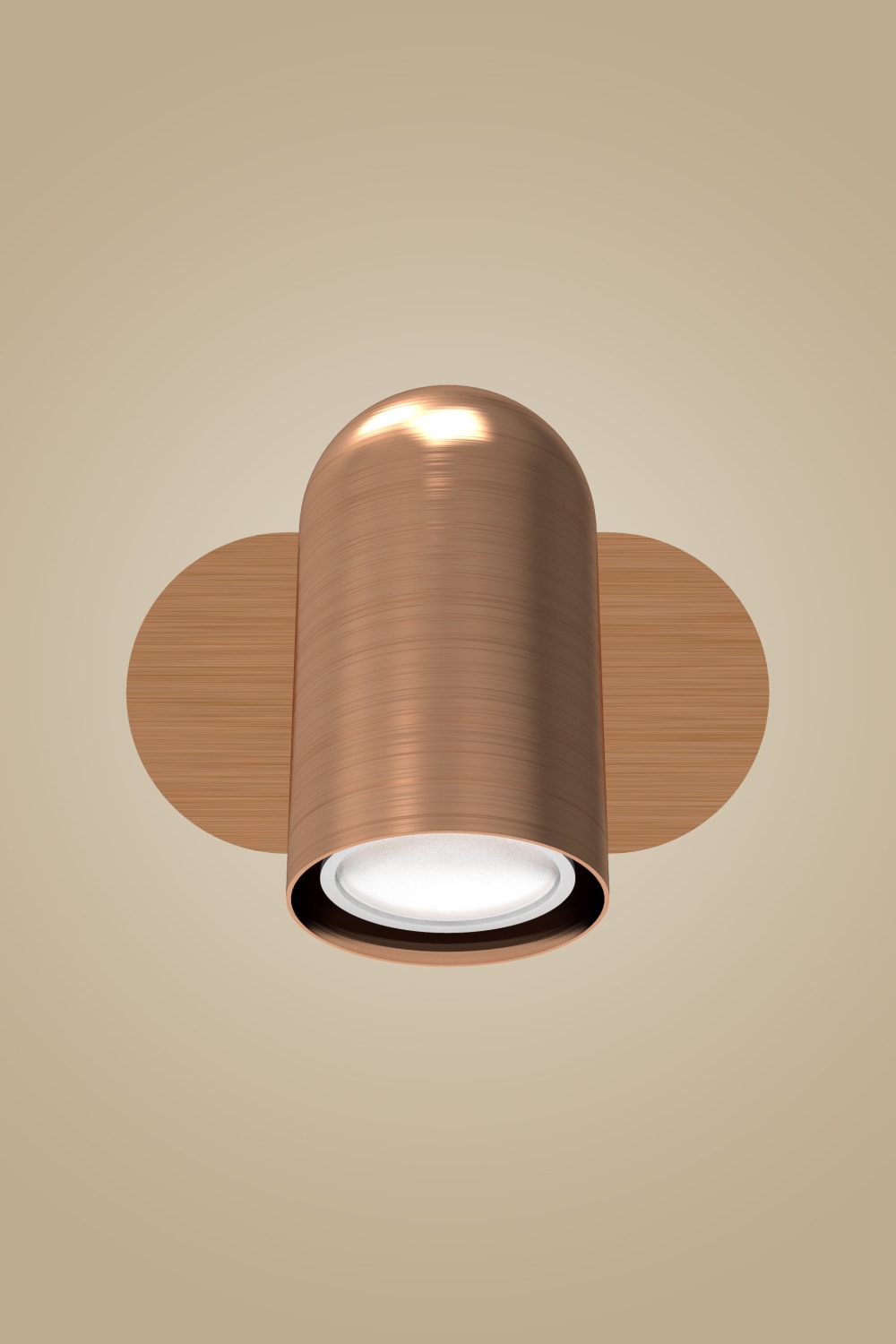 Atolye Store-Tekli Lazer Spot Serisi Mat Bakır-Aplik-1-Milagron.com