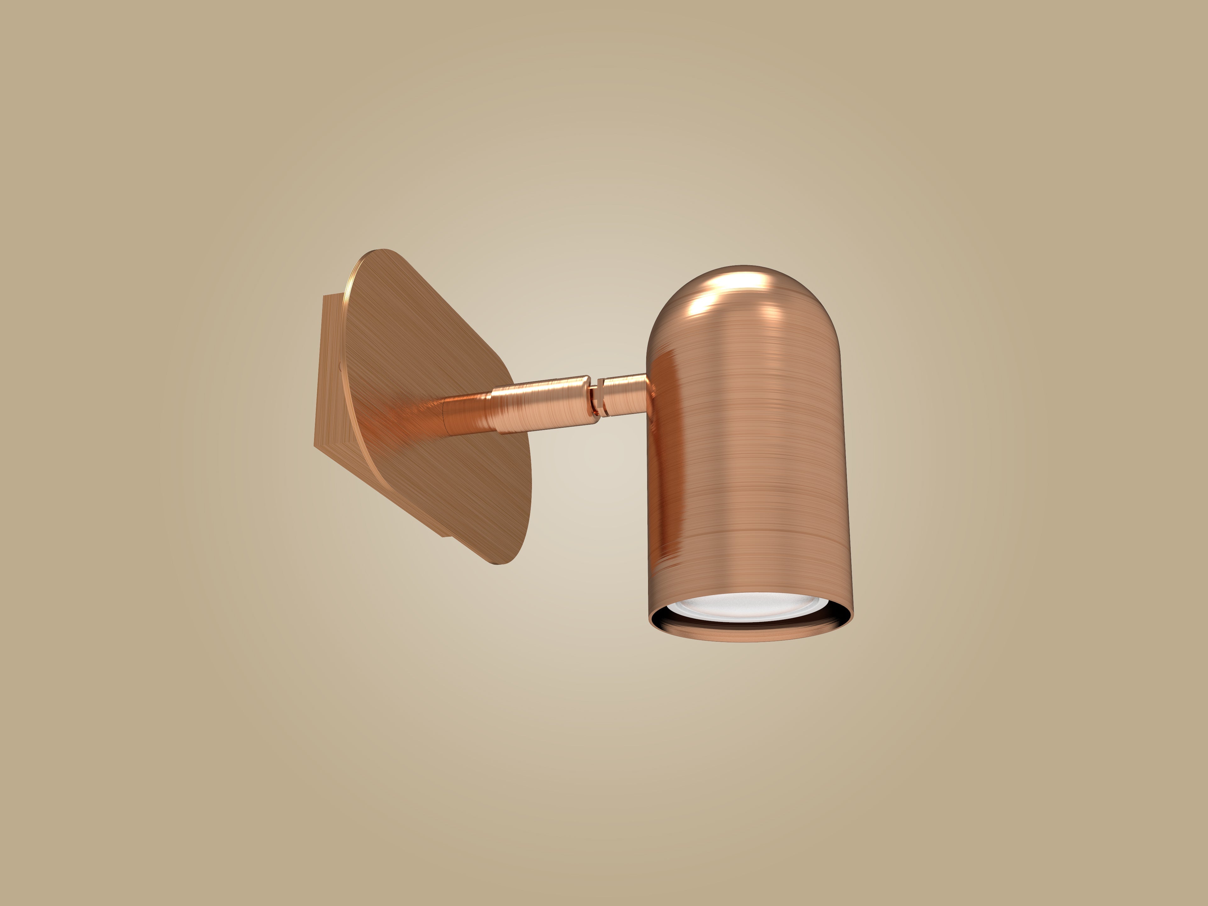 Atolye Store-Tekli Lazer Spot Serisi Mat Bakır-Aplik-3-Milagron.com