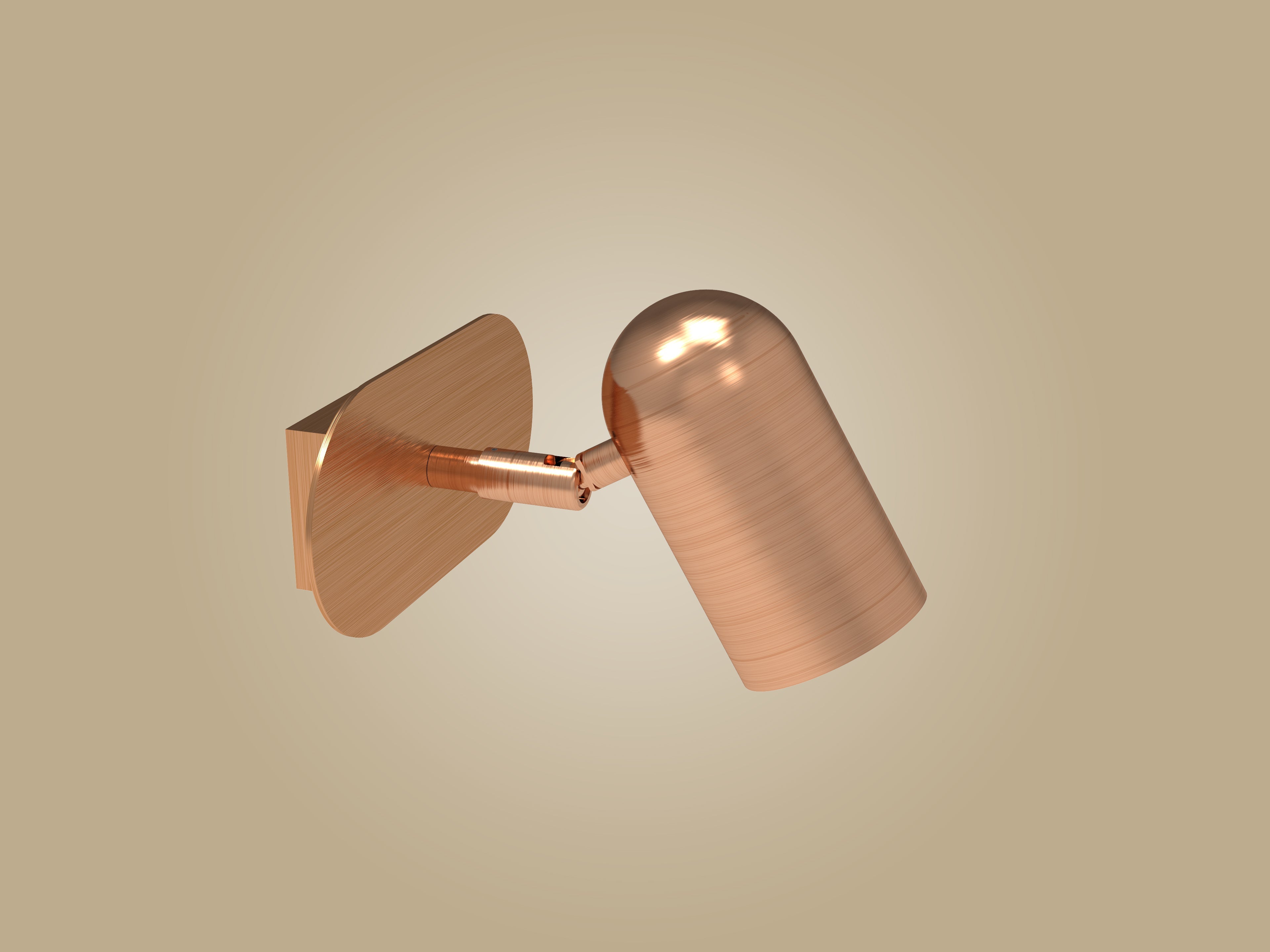 Atolye Store-Tekli Lazer Spot Serisi Mat Bakır-Aplik-4-Milagron.com