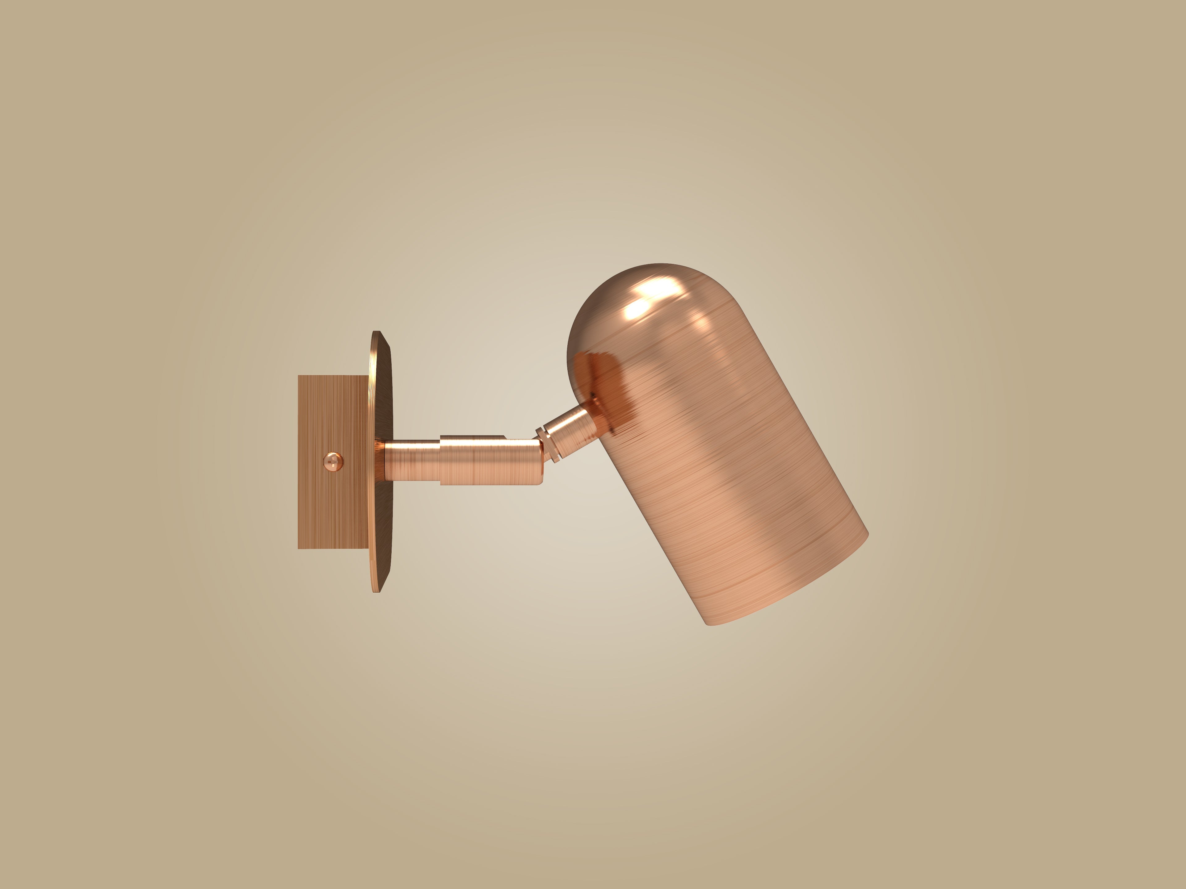 Atolye Store-Tekli Lazer Spot Serisi Mat Bakır-Aplik-7-Milagron.com