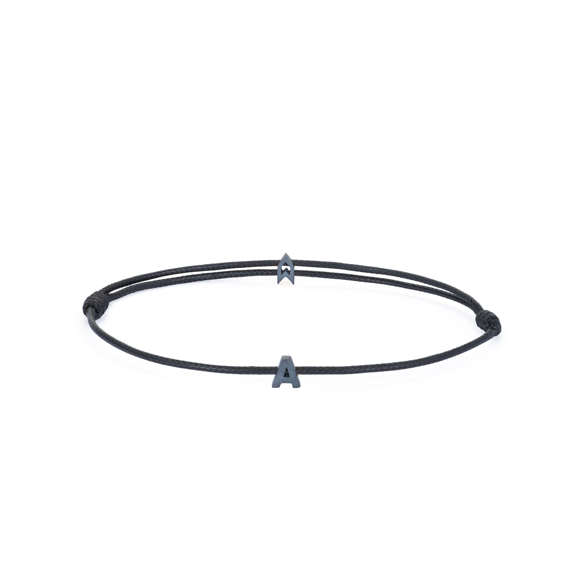 Alphabet Black Chance Bracelet In Oxide