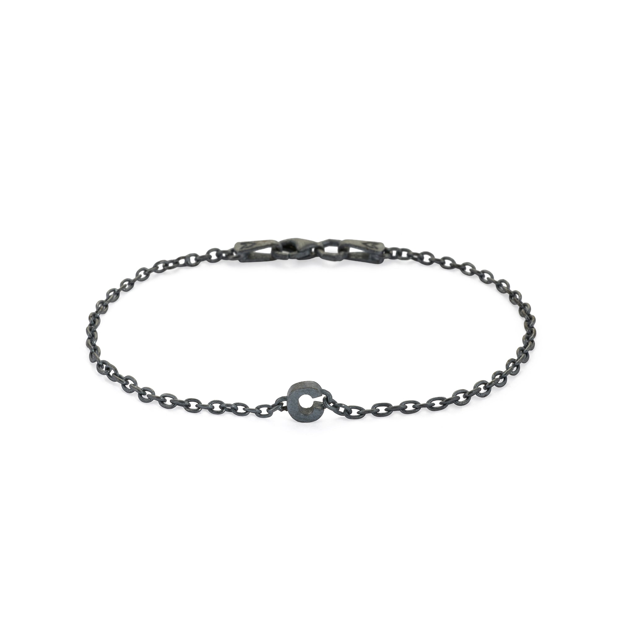 Alphabet Chain Bracelet In Oxide