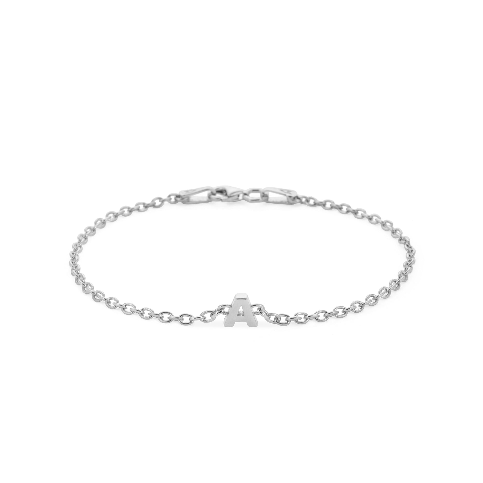 Alphabet Chain Bracelet In Silver