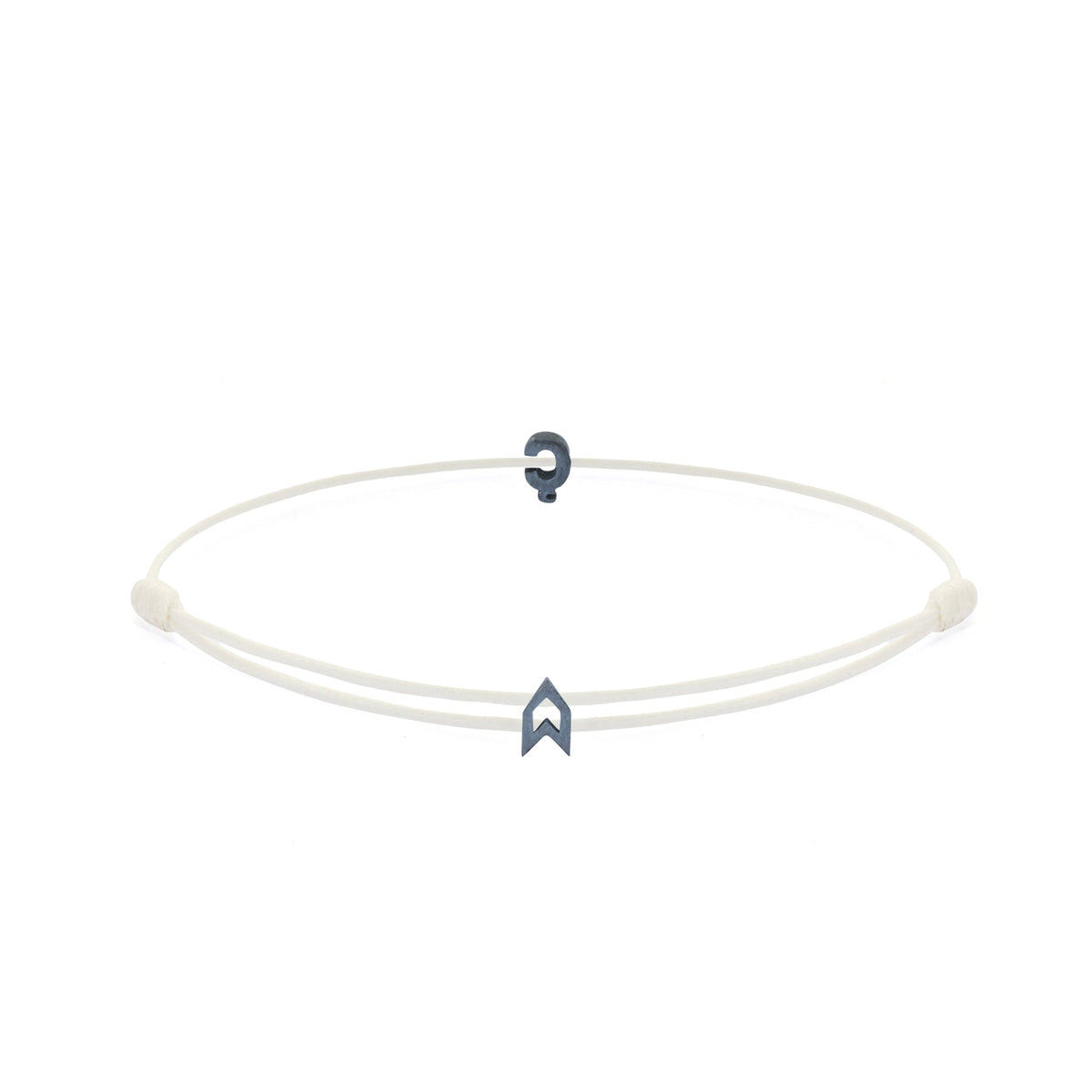 Alphabet White Chance Bracelet In Oxide