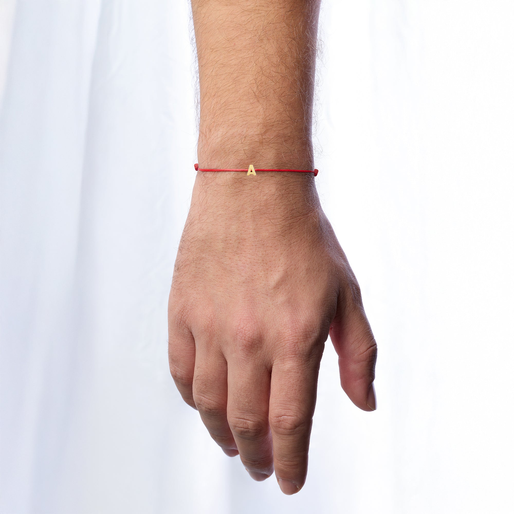 Alphabet Red Chance Bracelet In Gold
