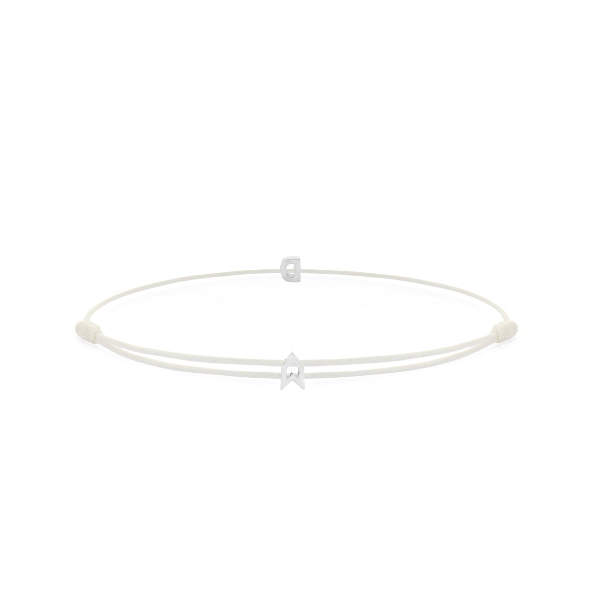 Alphabet White Chance Bracelet In Silver