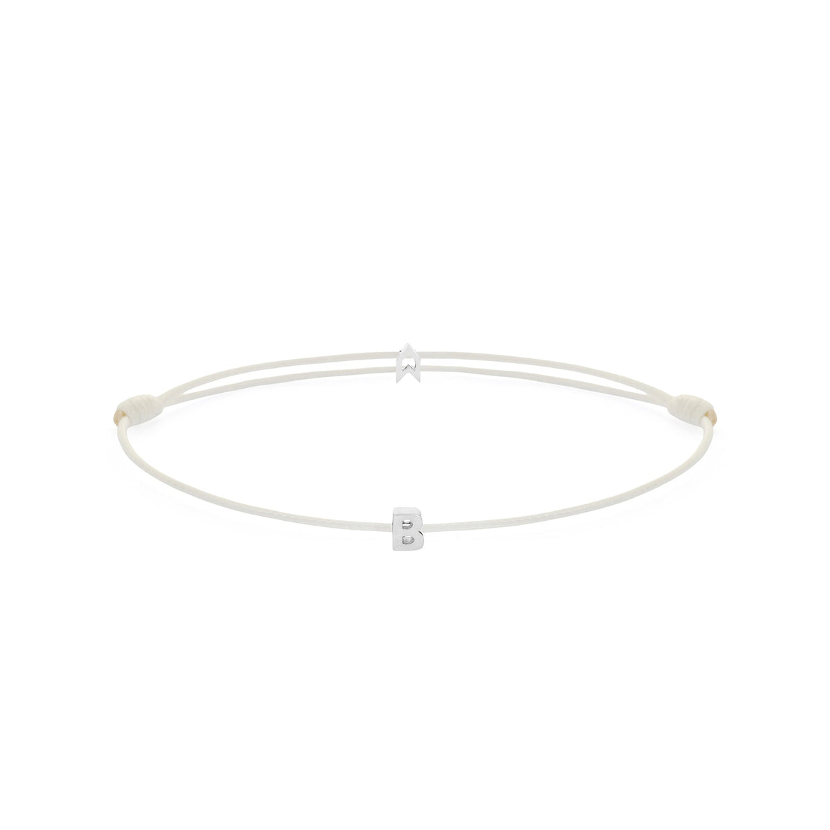 Alphabet White Chance Bracelet In Silver