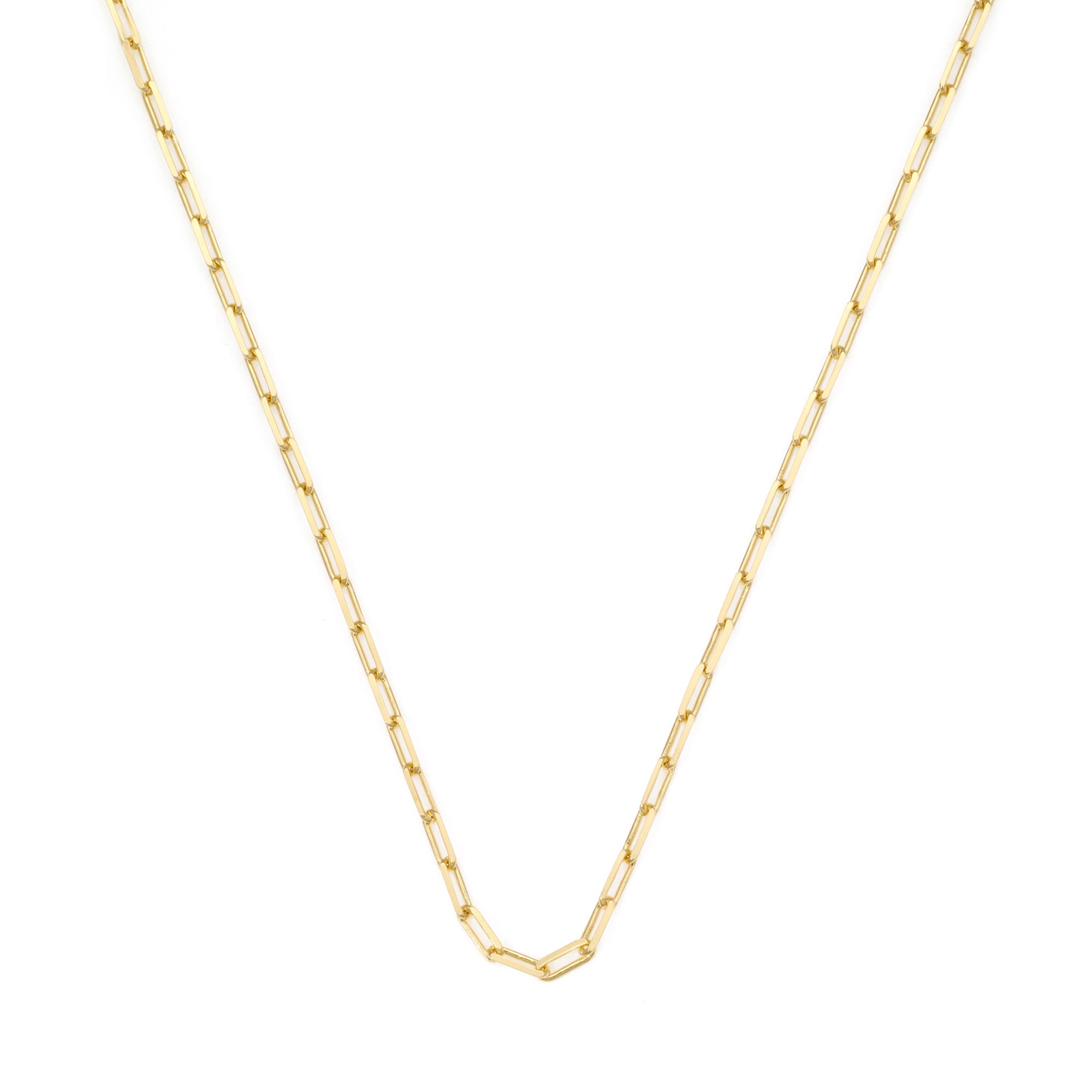 Paperclip Chain Necklace In Gold
