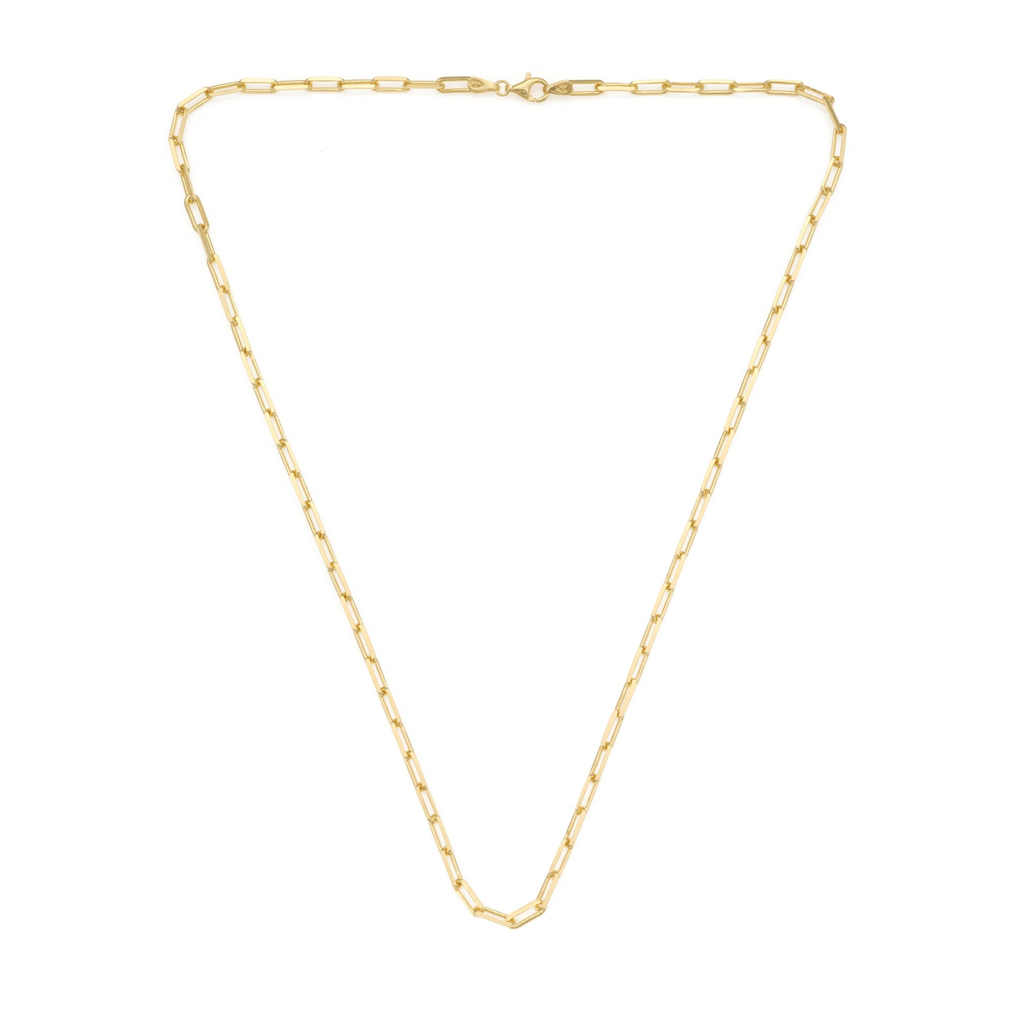 Paperclip Chain Necklace In Gold
