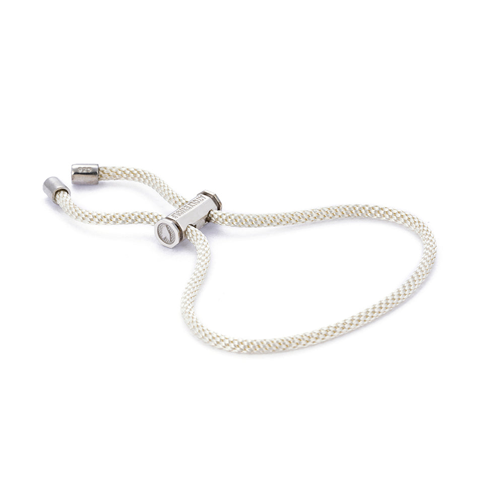 White Lace Bracelet In Silver