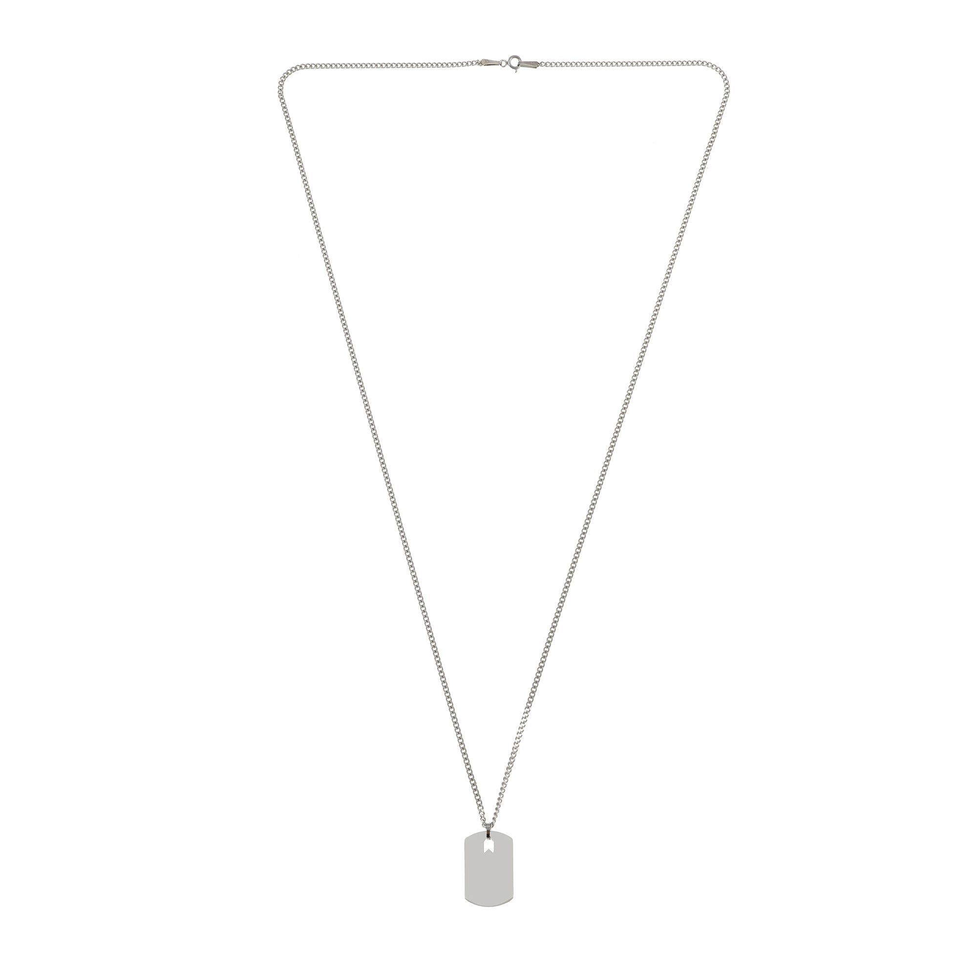 Big Plate Necklace In Silver