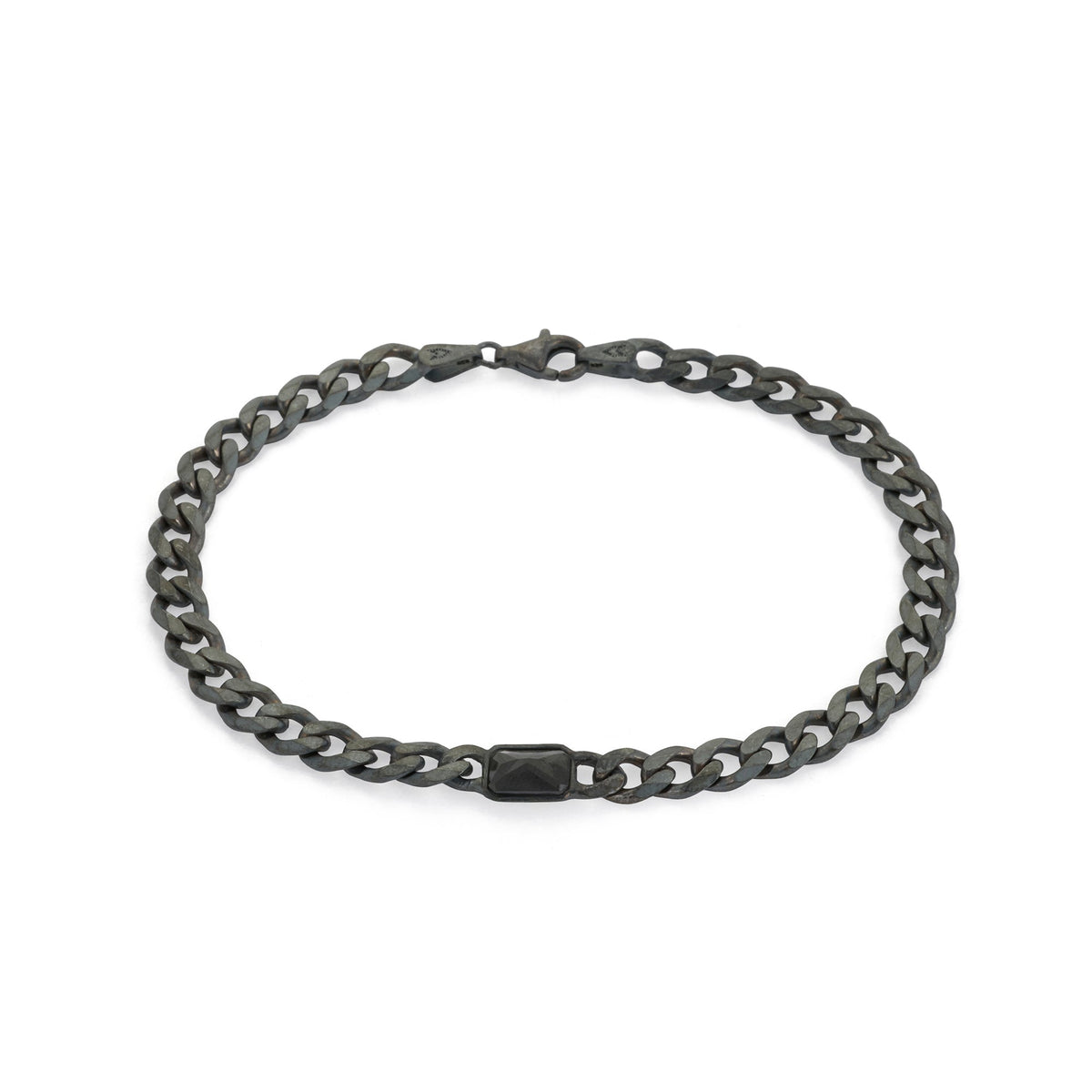 Black Baguette Bracelet In Oxide