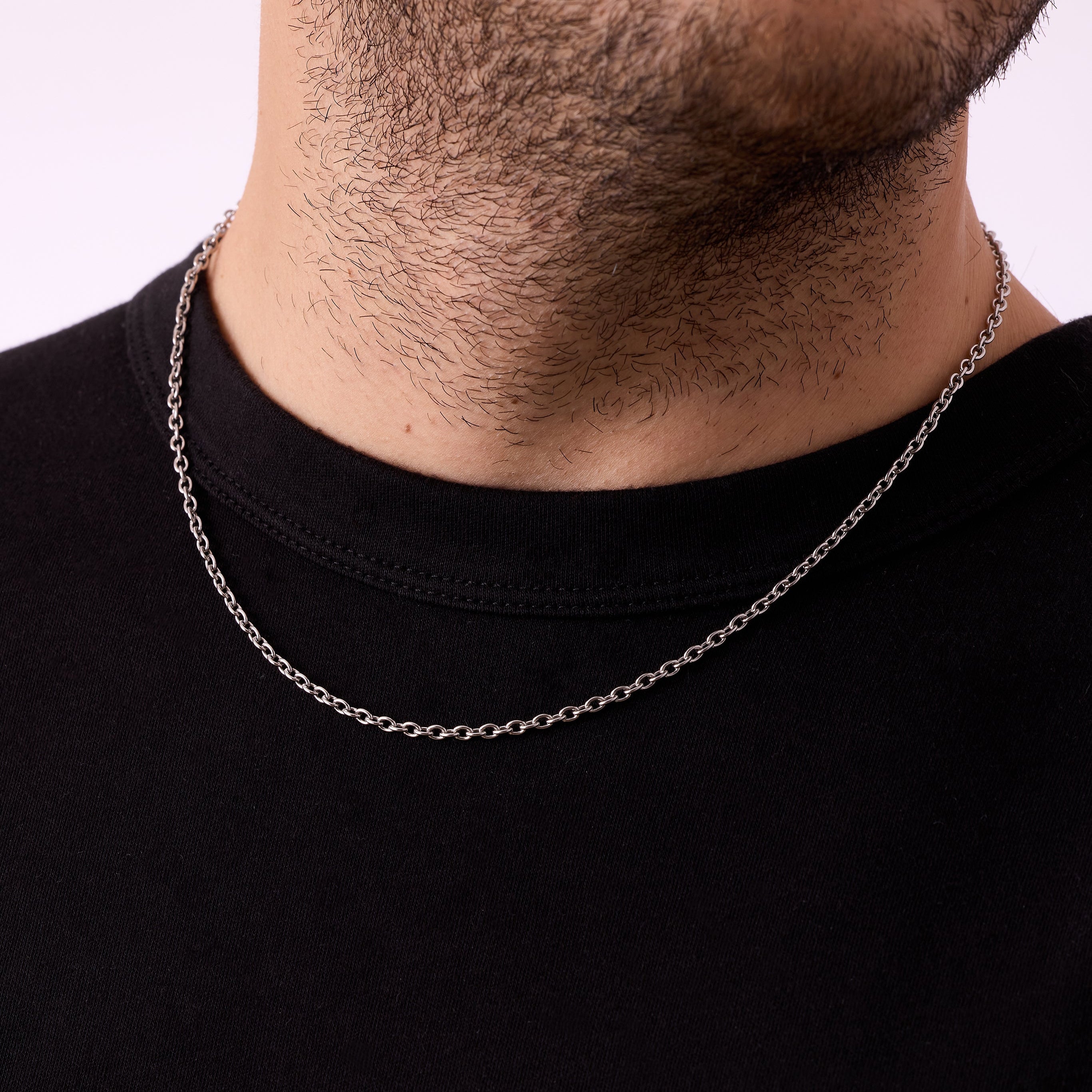 Cable Necklace In Silver