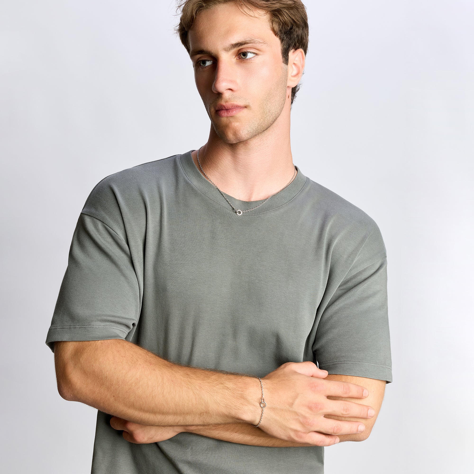 Couple Octagon Bracelet In Silver